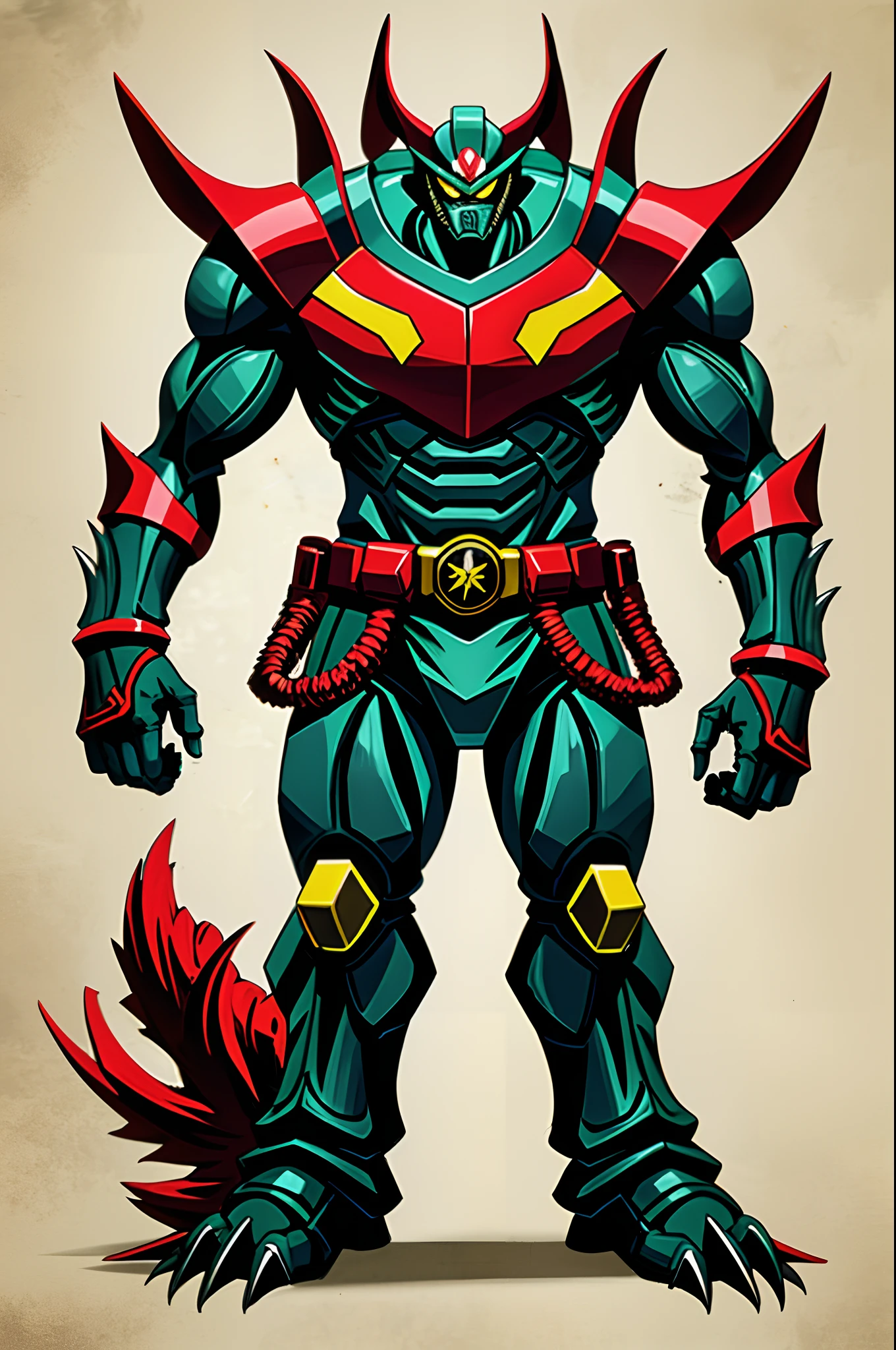 sentai ,monster, standing solo, weird