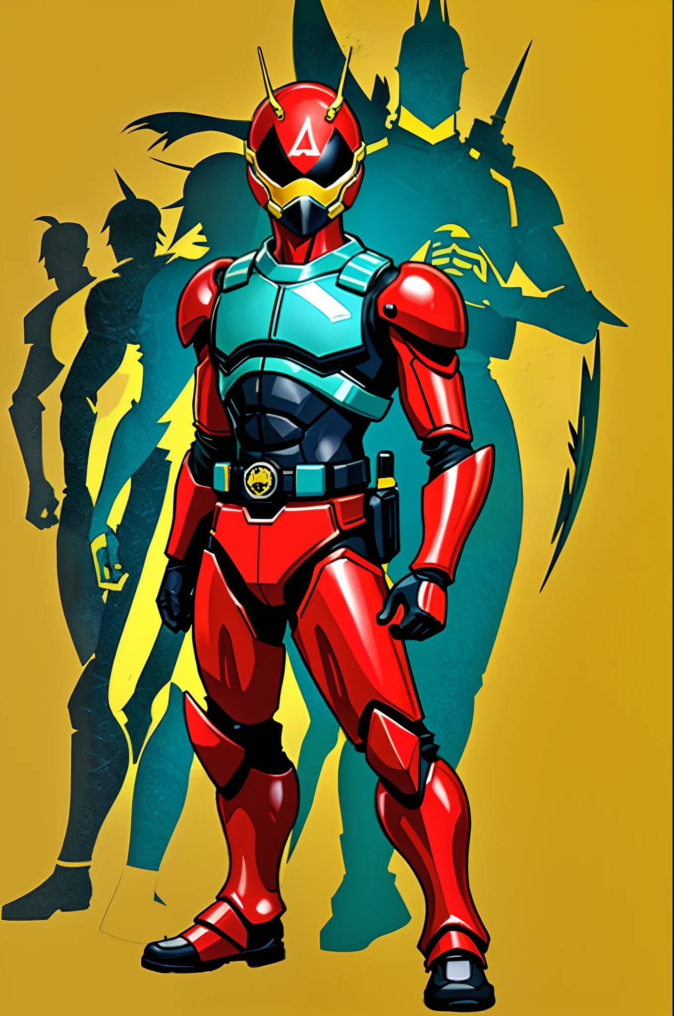 sentai ,, standing solo, weird, bizzare