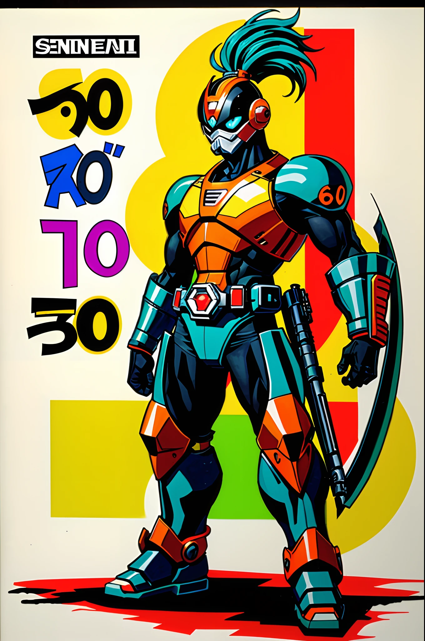 sentai ,, standing solo, weird, bizzare, 80S, edgy, bestail