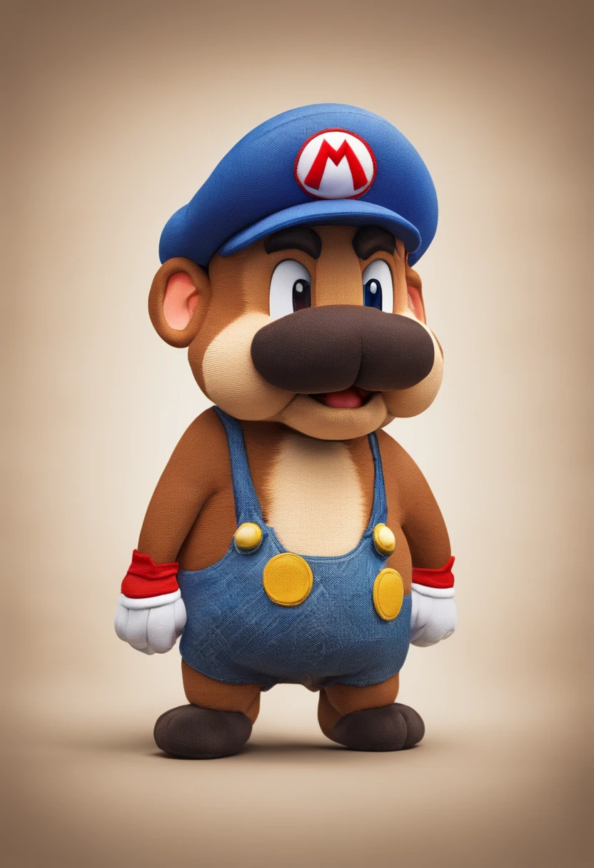 cinematic photo Embroidery of a smug, american bully indiferente,estilo jogo vieo game super mario word, equiretangular 360, Romantic, arte por Michael Hutter . fotografia 35mm, Film, Bokeh, profissional, 4k, altamente detalhado