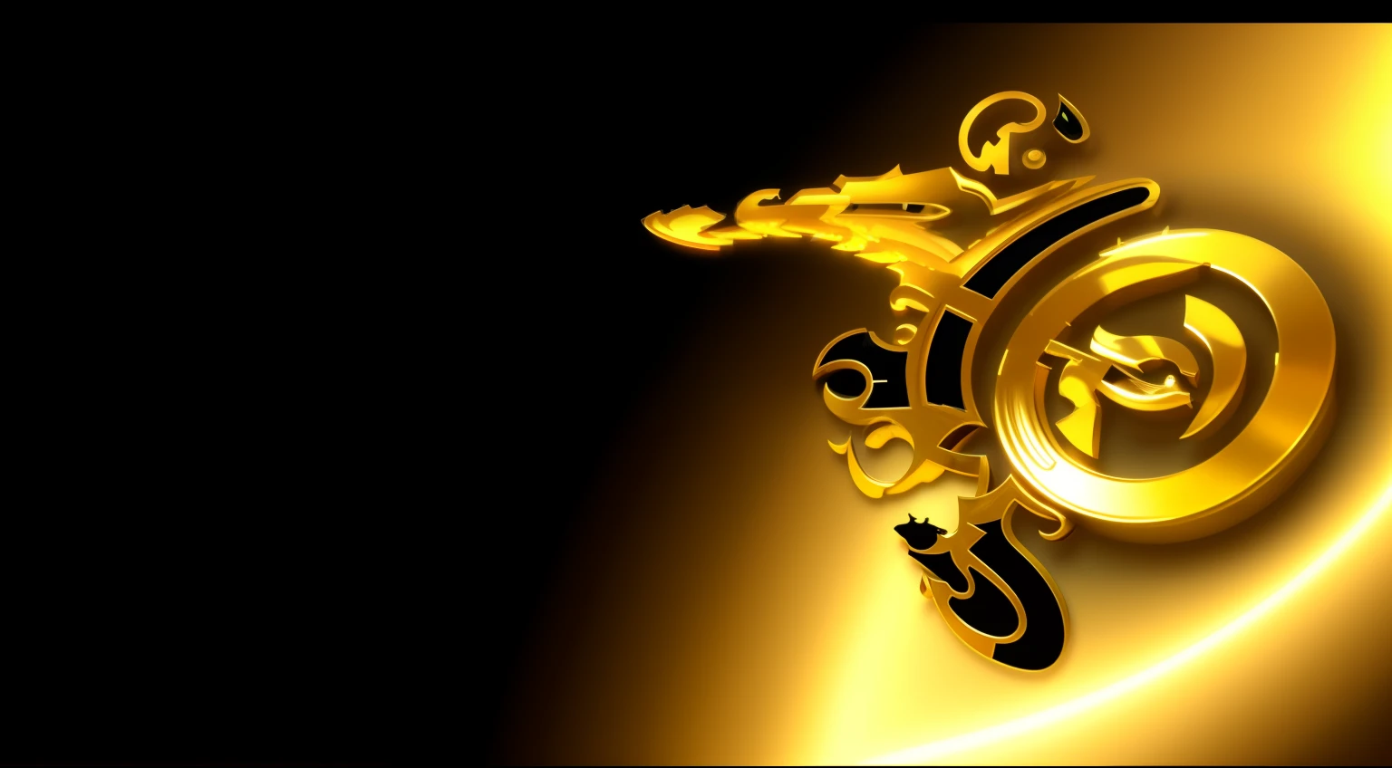 a closeup of a gold and black logo with a dragon, Logotipo da Sahara Comics, CIA, cobras douradas, maia, cgssociedade, Golden dragon, ancient symbol behind it, Cores Preto e Dourado, sol dourado, Nagas, Rei Ghidorah, preto e dourado cor rica, Banner, Tigerman, ornate galactic gold, Preto e Dourado, Tema Discworld