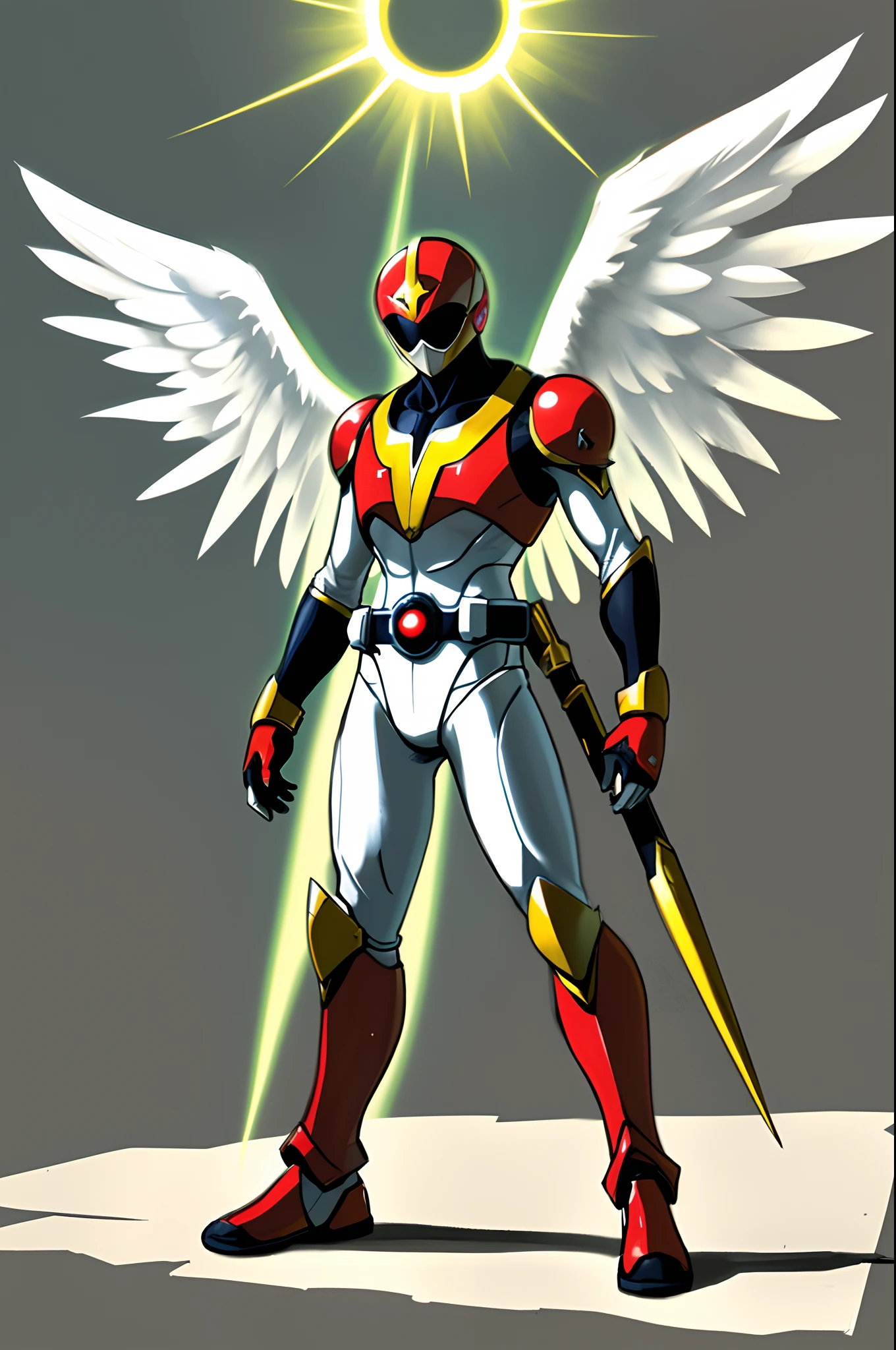 sentai ,, standing solo, weird, bizzare, angelic, divine