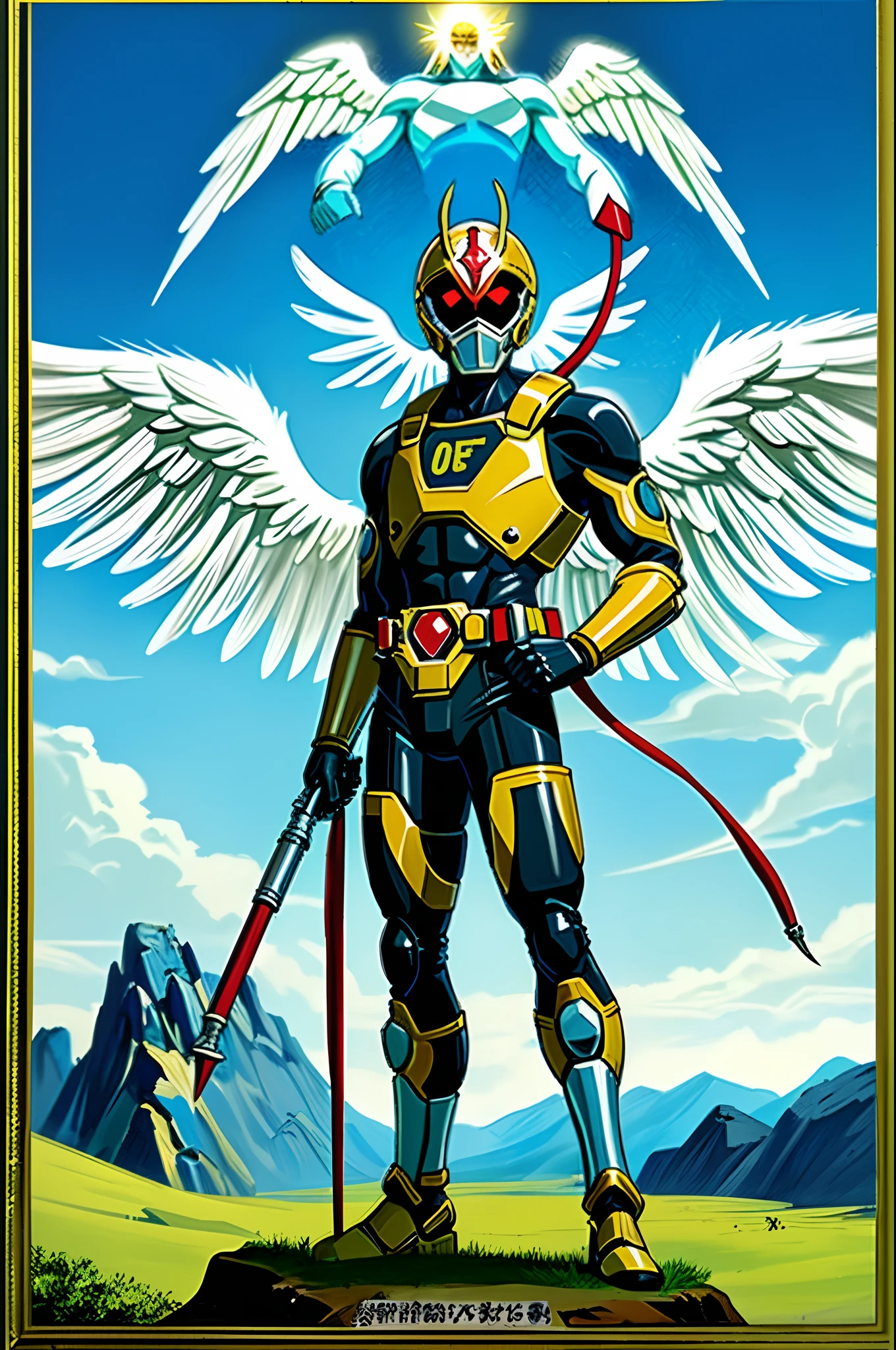 sentai ,, standing solo, weird, bizzare, angelic, divine
