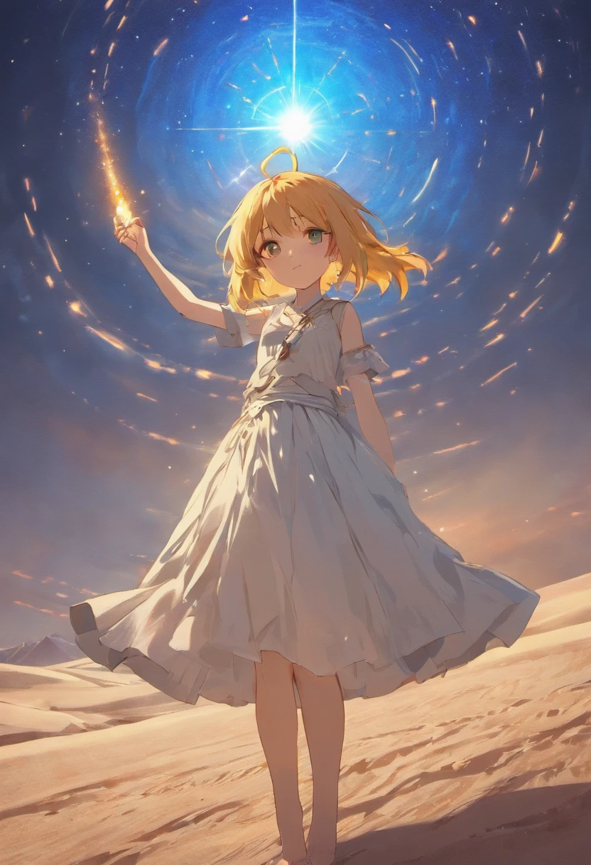 夏天, deserto, Poeira de nuvem esmeralda, grandes nuvens, sky-blue, milky ways, Planetas, Clima quente, Detalhe HD, hiper detalhe, Cinematics, hiper-realismo, luz suave, Foco de Campo Profundo Bokeh, The distant landscape is an endless desert, Ray-tracing, It's surrealism. --v6