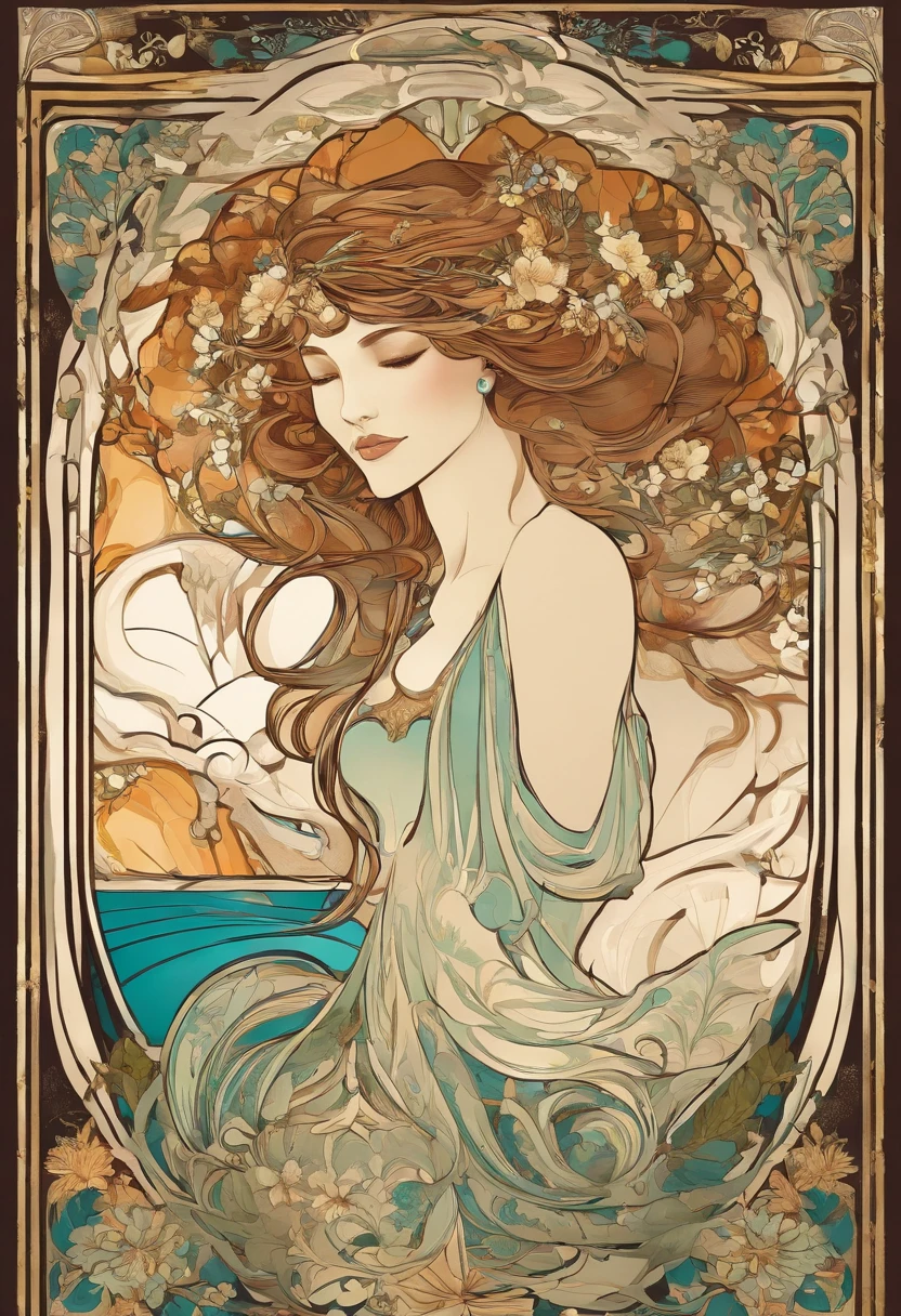 Mulher nua, na piscina