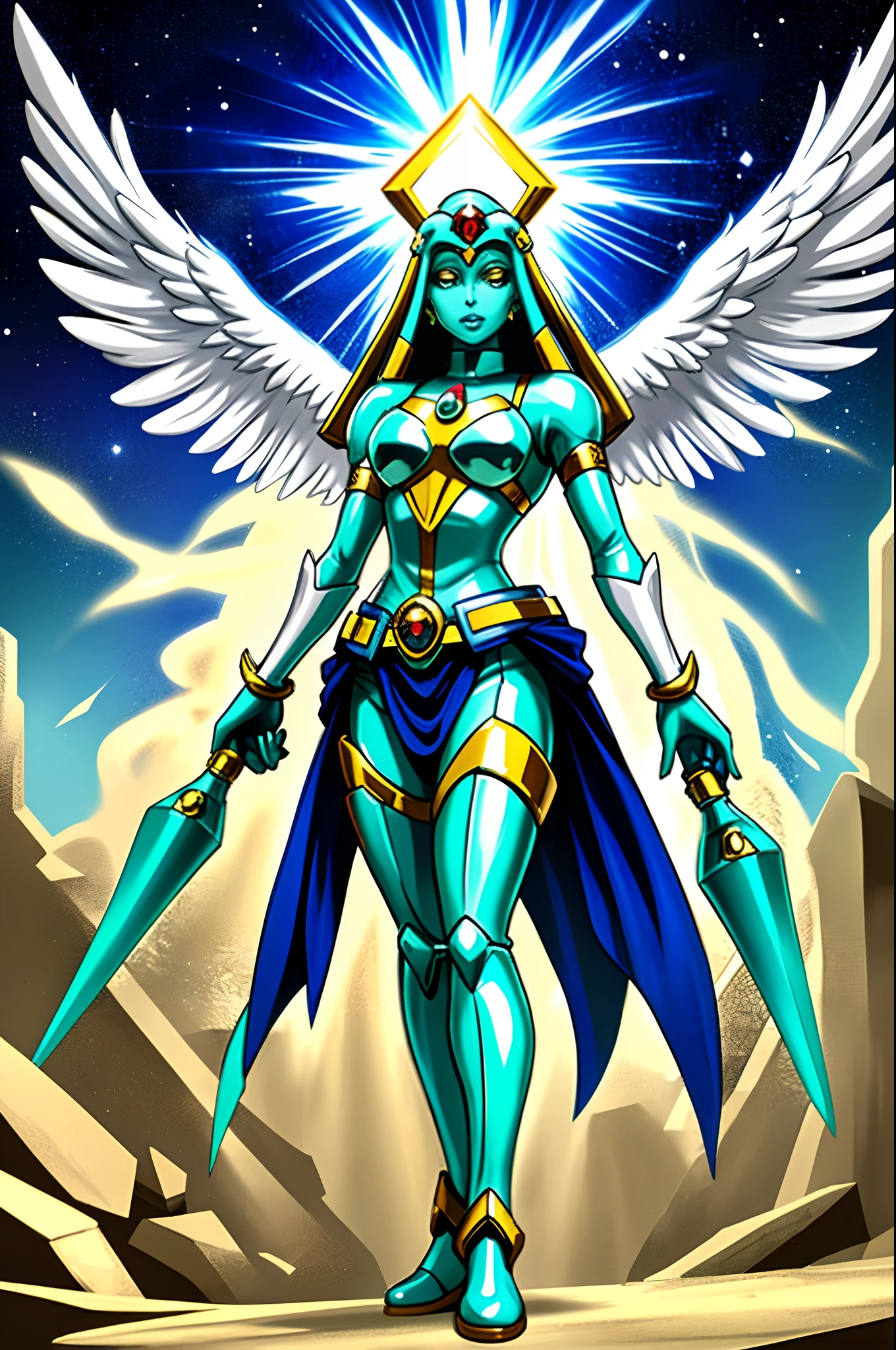 sentai ,, standing solo, weird, bizzare, angelic, divine, aura, celest