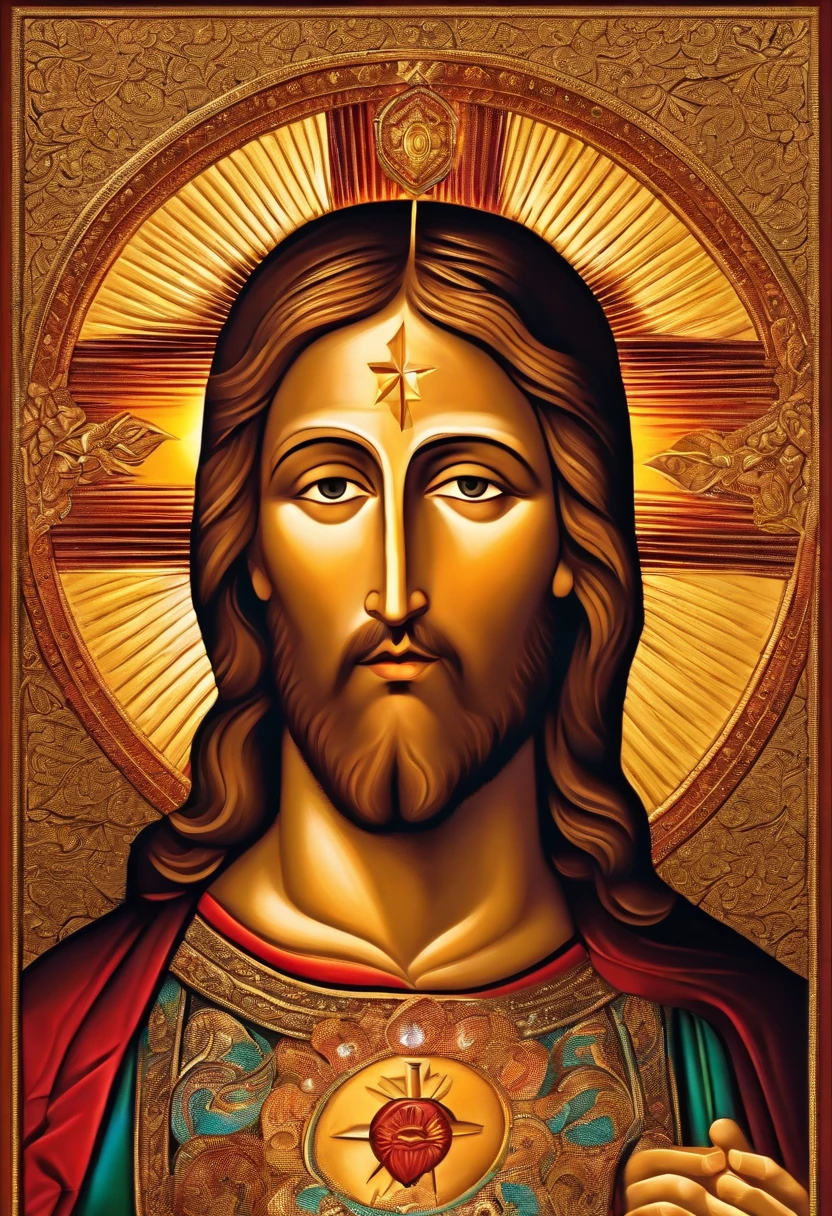 jesus cristo orando luz dourada