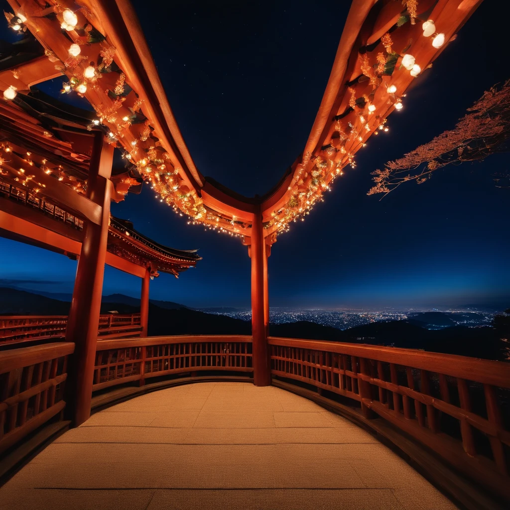 Master Parts、Superior Quality、superior image quality、The 8k quality、、Beautiful pictures of the starry sky、magnifica、Arched Milky Way、Kiyomizu-dera Temple