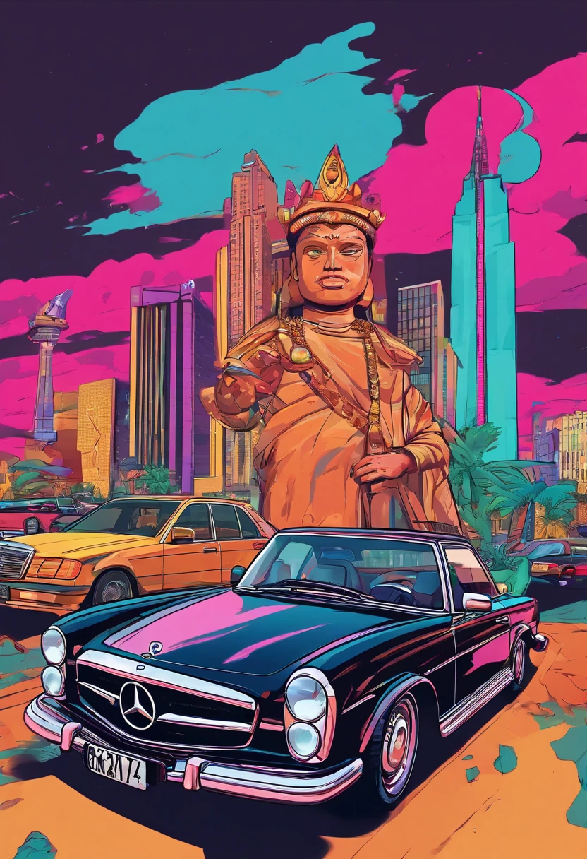 Black Mercedes car 8k city