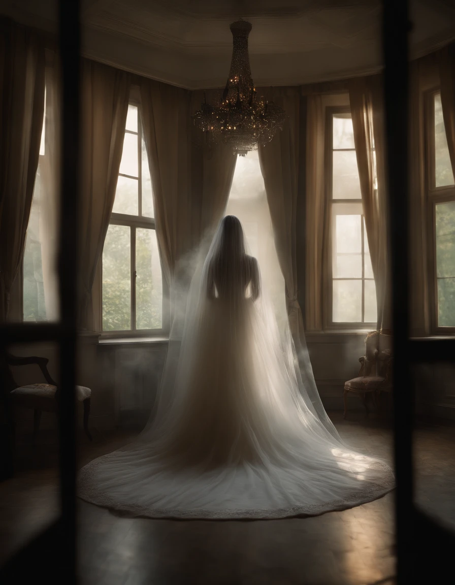 (best quality,ultra-detailed,realistic:1.37),
ghost,window,delicate colors,huge eyes:1.1,slight glow,LED lamp,soft lighting,translucent curtains,haunting atmosphere,vibrant hues,eerie shadows,mysterious figure,ethereal presence,subtle reflection,airy brushstrokes,whispering whispers,element of surprise,luminous silhouette,dark room,subtle details,haunted charm,supernatural being,calm and serene,vivid emotions,otherworldly beauty,hidden secrets,powerful gaze,gentle touch,sublime essence,enchanted moment,undulating tendrils,faint mist,pristine white,unseen realm,immersive experience,illusory nature,dreamlike interpretation,magical fusion,captivating enchantment.