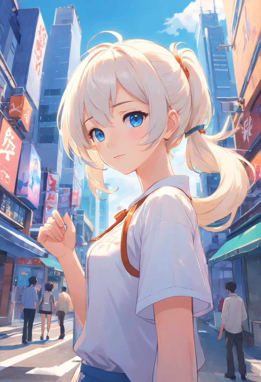 white color hair，double ponytail curls，blue color eyes，White Lolita，Beth，Bustling cityscape
Good morning(^^)/I would like to share the current occupation that will lead to the future for a while and the content consideration of the range that can be realized.。
5. **Indie Game Developer:** Indie game developers have their own vision、I'm a creator who develops games。Work with a small team or alone、Provides a new gaming experience。Programming skills and game design knowledge are essential。

   NP、Uses AI to tailor the behavior of enemy characters in the game to the player's skills。As players get better、Enemies also become more challenging、Gameplay keeps fun and challenging。