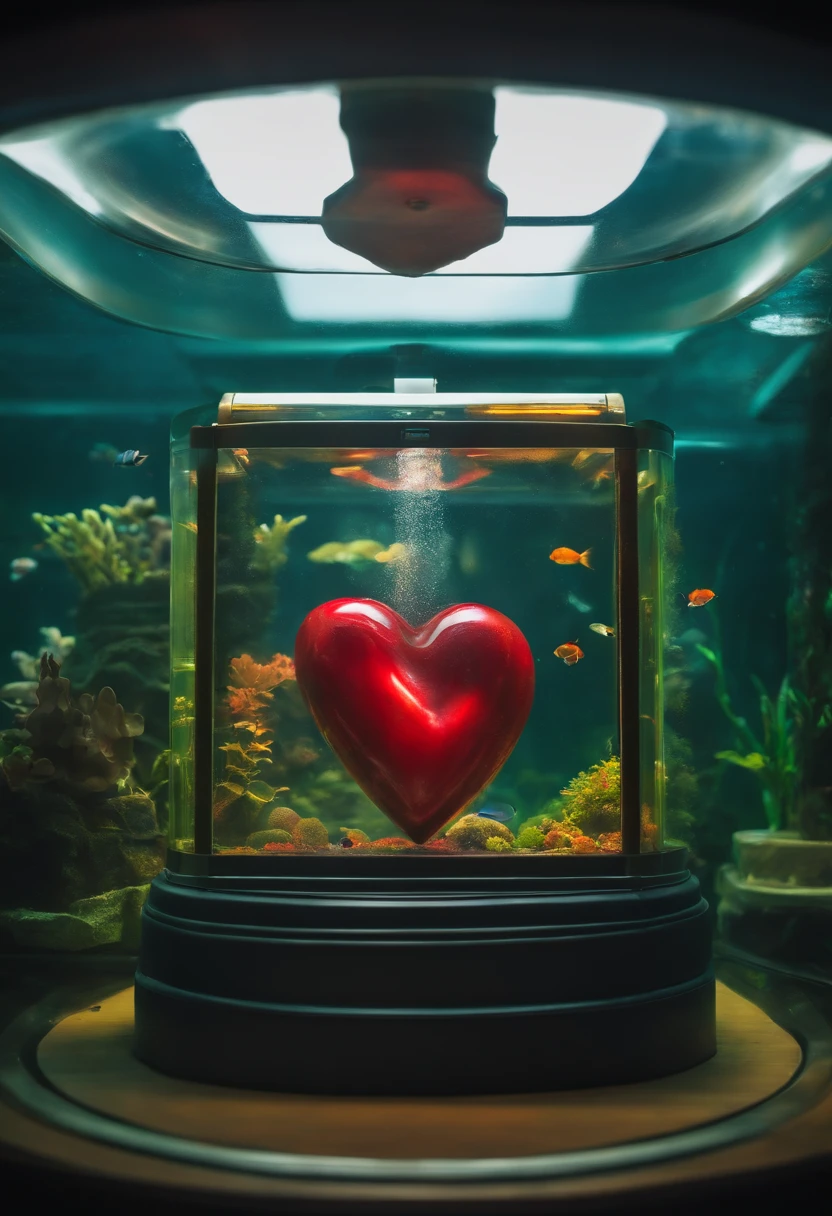 heart of machine inside an aquarium