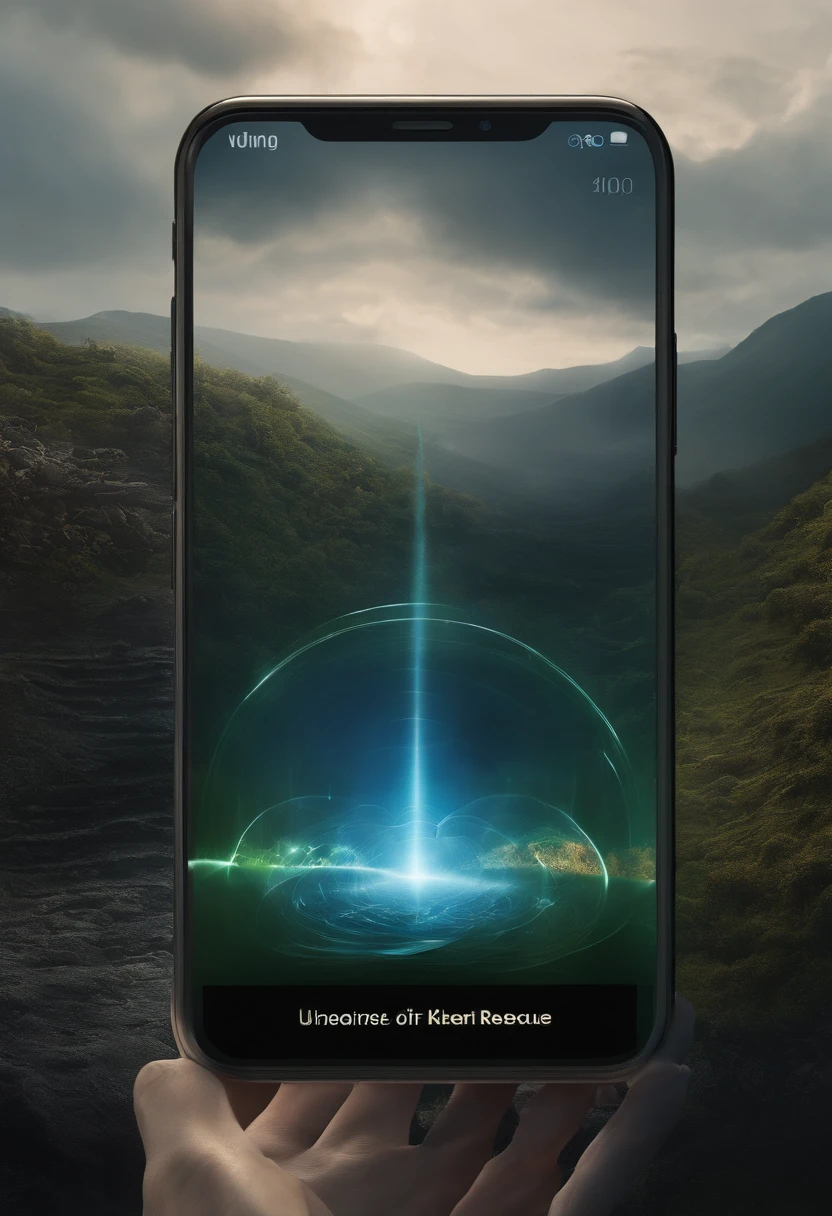 Imagine an abstract and dynamic representation of soundwaves forming a protective shield around a group of people trapped under debris. The soundwaves are depicted in vibrant colors like blue and green, symbolizing hope and life. They emanate from a central point, where Echo-Life's technology is at work, analyzing and visualizing audio data.

In the foreground, you can visualize a smartphone or tablet screen displaying the Echo-Life app's user interface. The screen shows a 3D model of the disaster site, with interactive features like zooming and rotating for exploration. The app's logo, featuring a stylized soundwave, is prominently displayed.

Around the smartphone, there are silhouettes of rescue workers in action, highlighting the collaboration between technology and human effort. Rays of light emanate from the smartphone, symbolizing the app's ability to illuminate the path to survivors.

The background could be a representation of a disaster-stricken area, with debris and wreckage, but with a glimmer of hope in the form of Echo-Life's soundwaves.

Overall, the visual image should convey the app's mission of using soundwaves and technology to bring hope, save lives, and aid in disaster rescue operations.