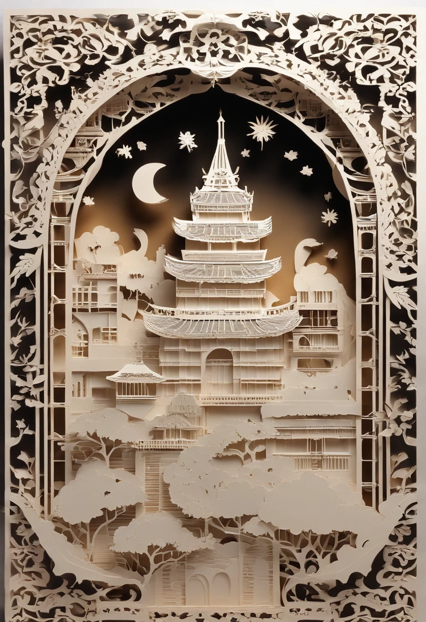 masterpiece, A young handsome swordsman, beautiful render of a fairytale, in the style of paper art, painting of beautiful, beautiful as the moon, very intricate masterpiece, painted metal, beautiful intricate masterpiece, multiple layers, Mysterious, castle