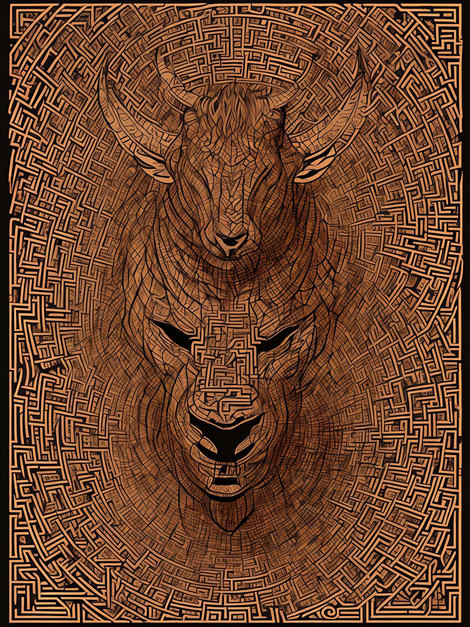 minotaur running in a maze --auto --s2