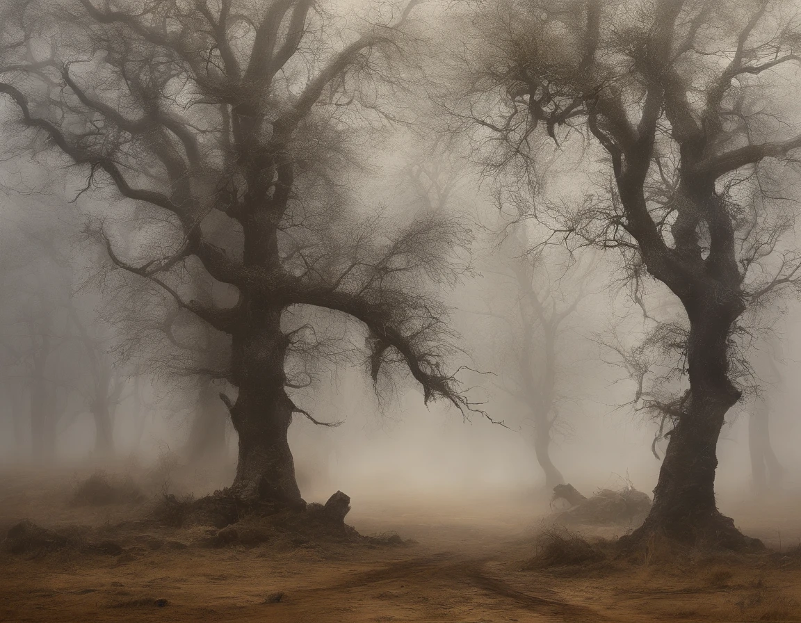 Two crows in a dead tree, Uma sombra em Forma de andador, Noite estrelada, Thick fog on the ground, Luz azul no horizonte, Motor Unreal 5, cinemactic, Low-angle photography, motion blur, proFundidade de campo, dust, Cobblestones and dirt. arte splash, pingando tinta. Perfect color classification. inFluenciado por karel Appel e jeremy mann, Full of dramatic and threatening scenes, hiper-detalhado, Beautiful, detalhes insanos, detalhes intrincados, FotograFia Editorial, FotograFado com uma lente de 50mm, proFundidade de campo, Tilt Blur, Velocidade do obturador 1/1000, F/22. Mapas de luz, super brilhante