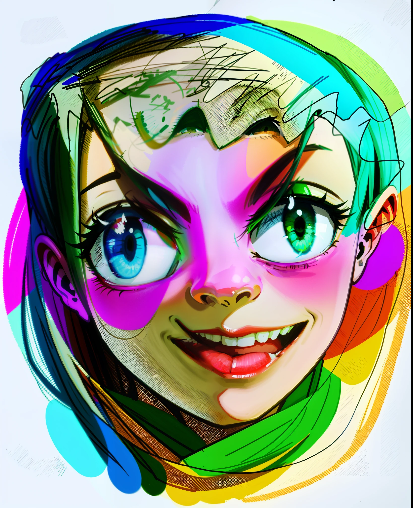 Drawing of a child's face with a smile, retrato de personagem de anime, a child's drawing, kids drawing, desenho infantil, desenho infantil, child's drawing, Desenho de giz de cera de 7 anos, desenho infantil, um retrato de personagem, cara dos desenhos animados, Retrato de um pequeno personagem, Personagem - Retrato, Child drawing, inspirado em Harry Beckhoff, um rosto