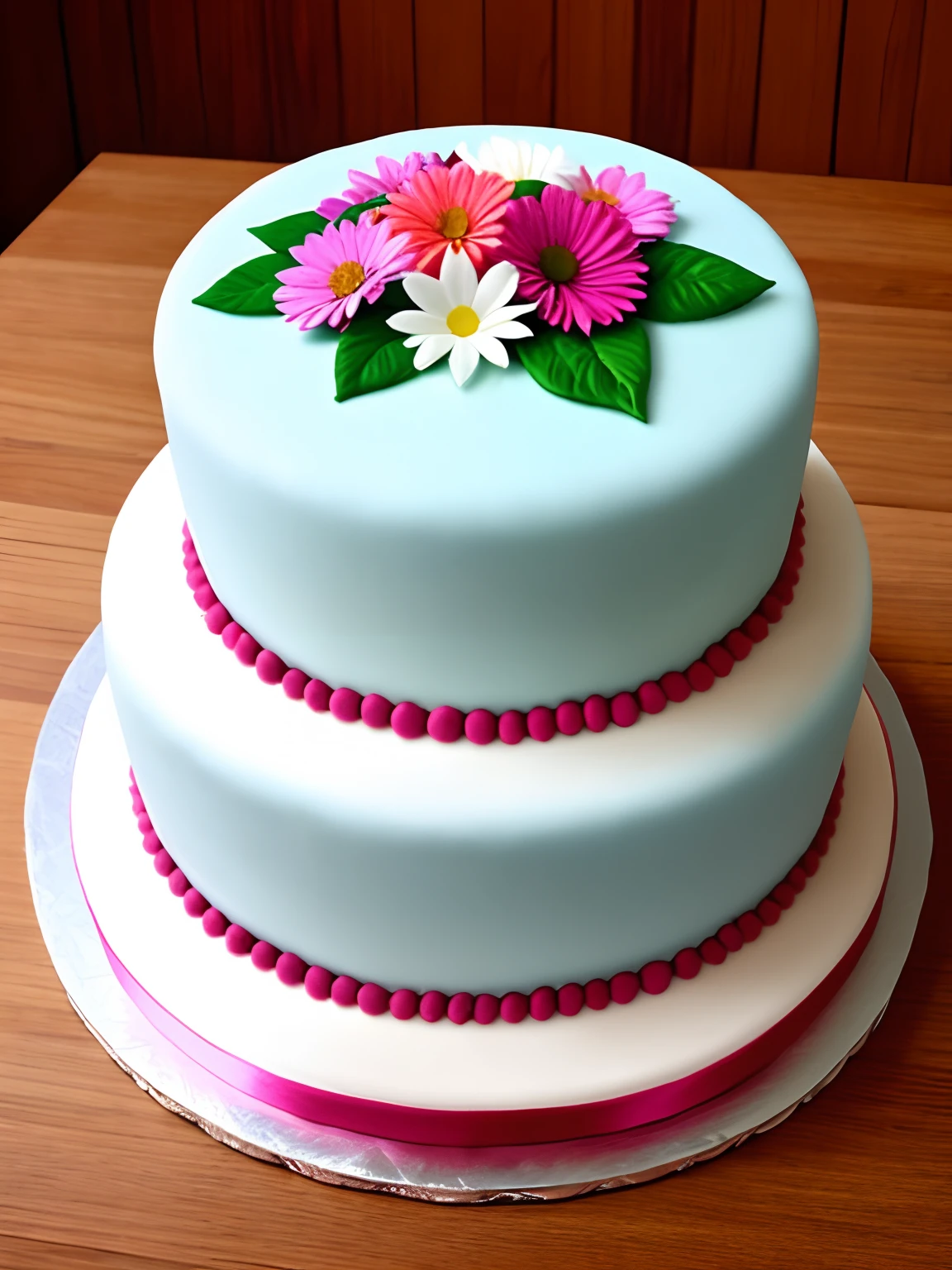 Birthday cake idea for everyone's birthday. Gosta de flores e malhas