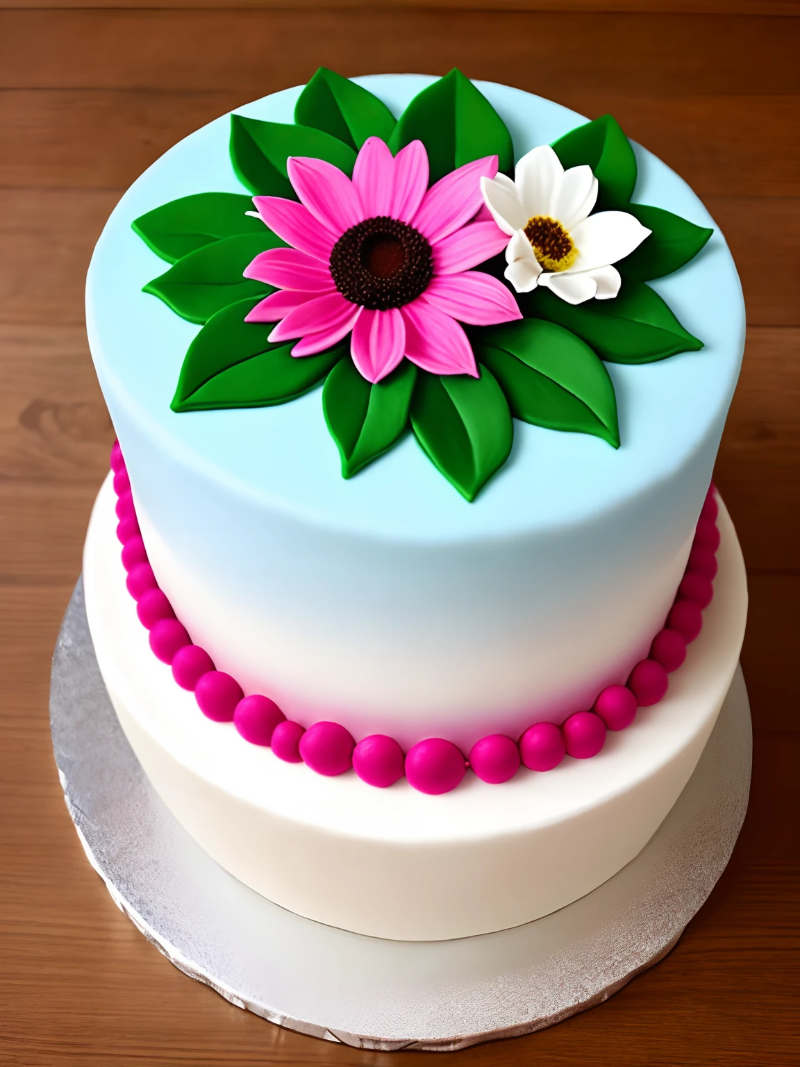 Birthday cake idea for everyone's birthday. Gosta de flores e malhas
