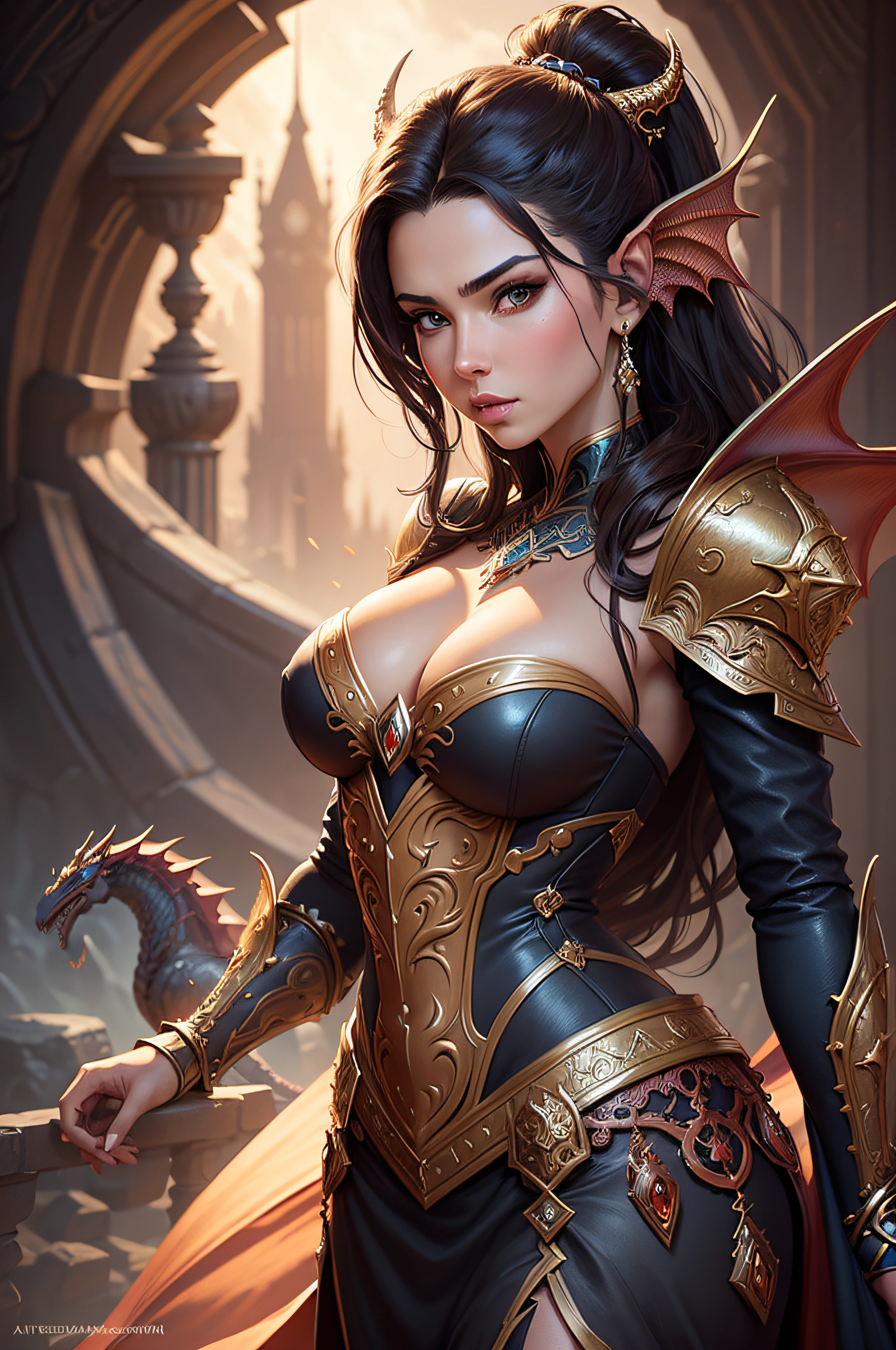 a close up of a woman with a dragon on her shoulder, fantasy style art, artgerm detailed, fantasy art behance, detailed fantasy art, 4k fantasy art, style ivan talavera and artgerm, beautiful fantasy art, epic fantasy style art, epic fantasy digital art style, epic fantasy art style hd, fantasy art style, queen of dragons