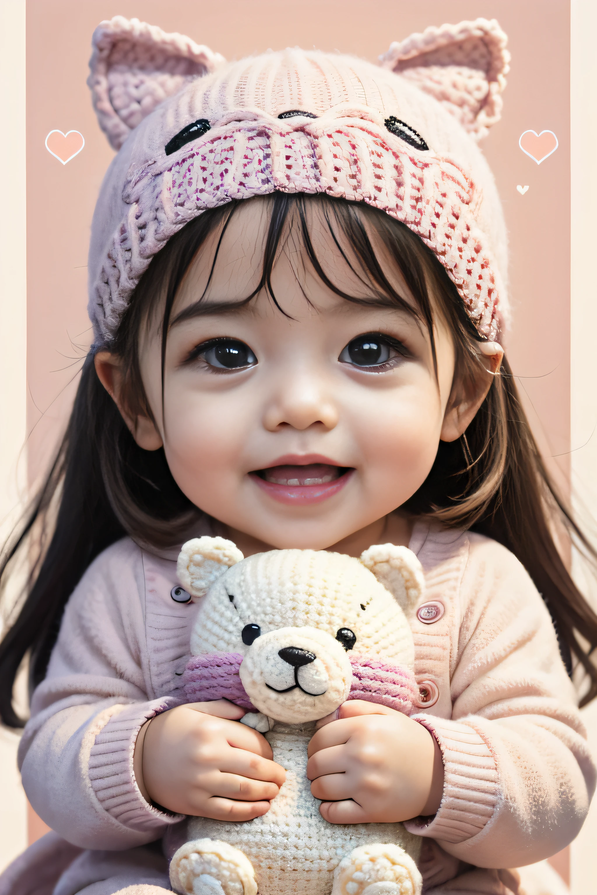 "Create an adorable knitted wool mascot for a -related theme. O mascote deve ser feito de macio, Strands of pastel color and have a beautiful and expressive face that can convey a range of emotions suitable for babies. Certifique-se de que o mascote possa exibir sentimentos como felicidade, CURIOSIDADE, and comfort through their facial expressions. Create a logo using this mascot that encapsulates the essence of warmth, amor, and care associated with the babylogotipo deve incorporar o mascote perfeitamente e usar uma paleta de cores suave."