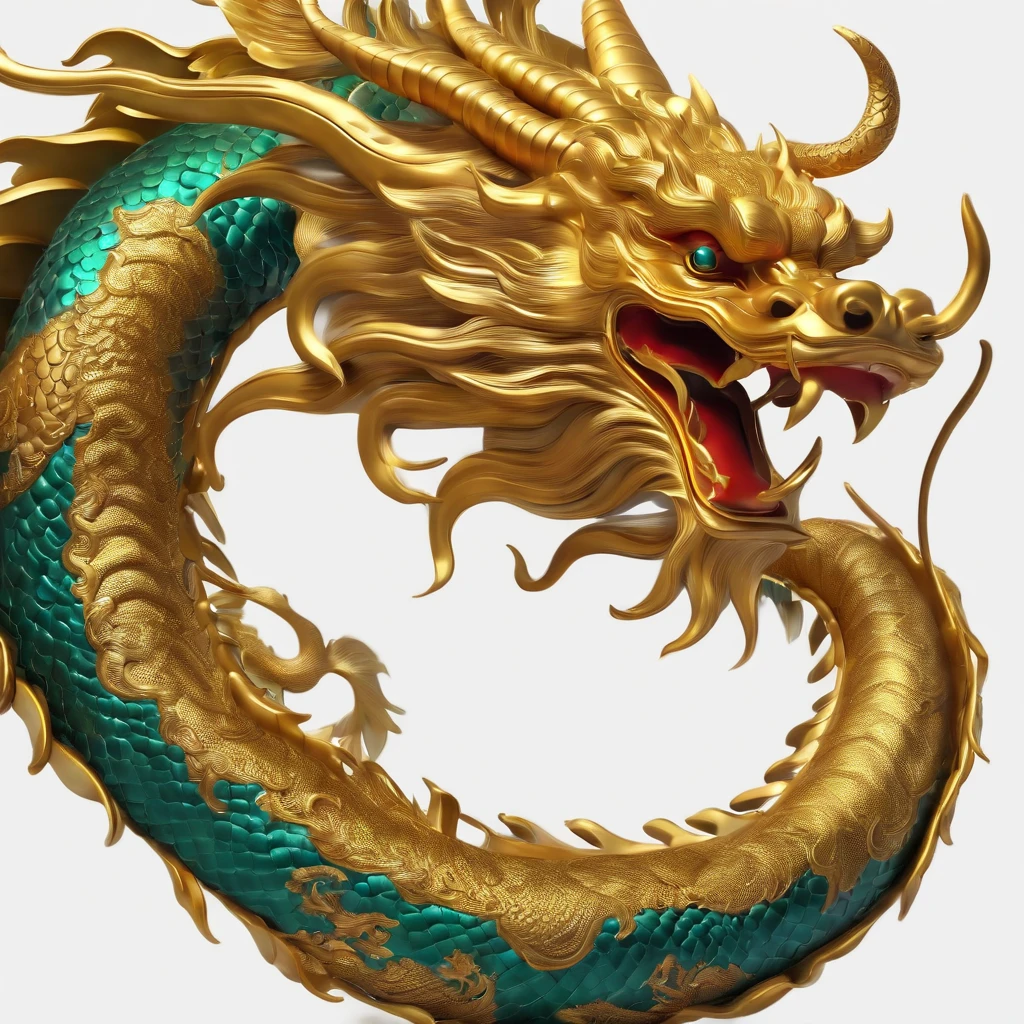 A golden Chinese dragon around