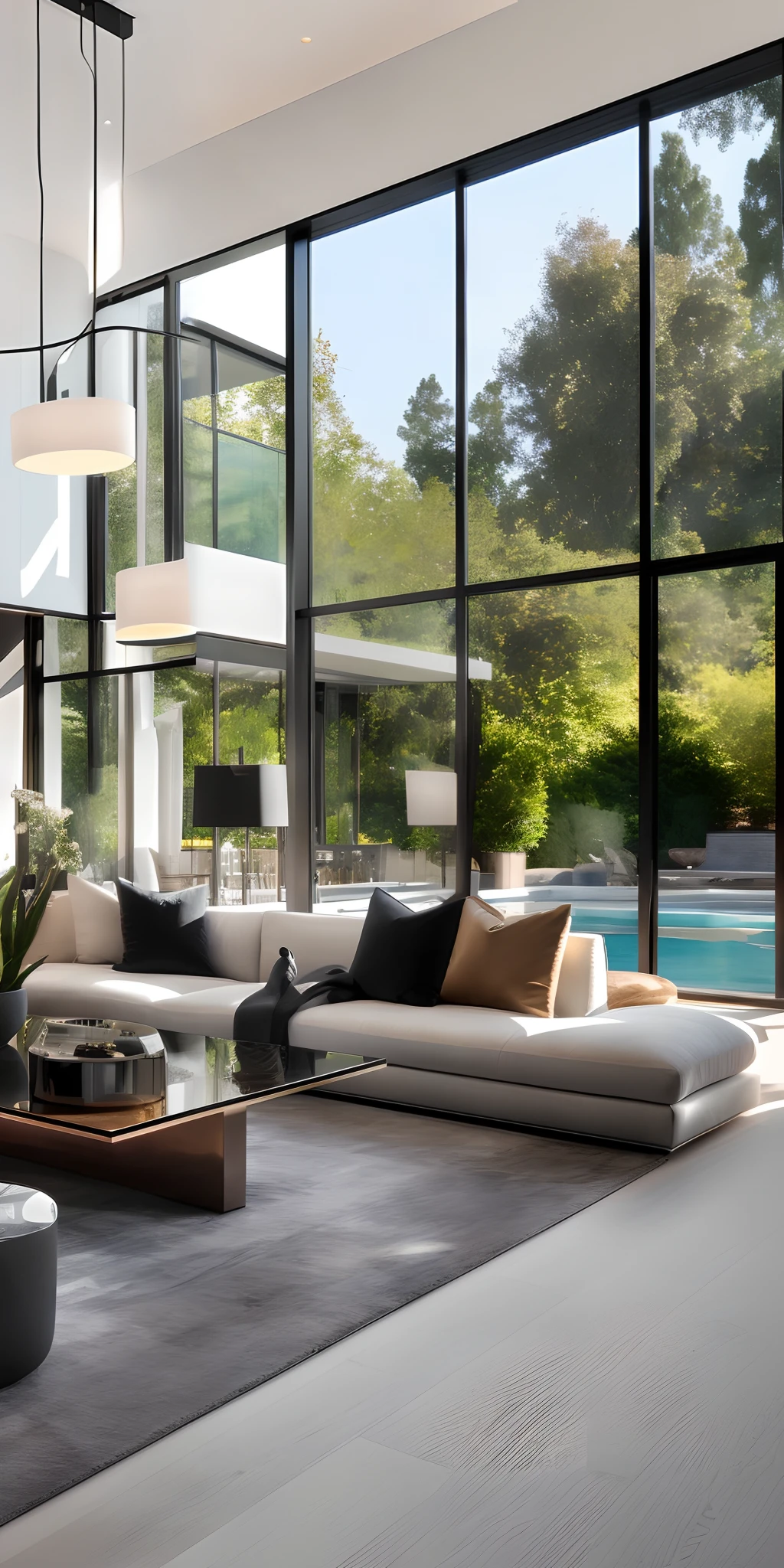 Luxurious minimalist modern light fixture