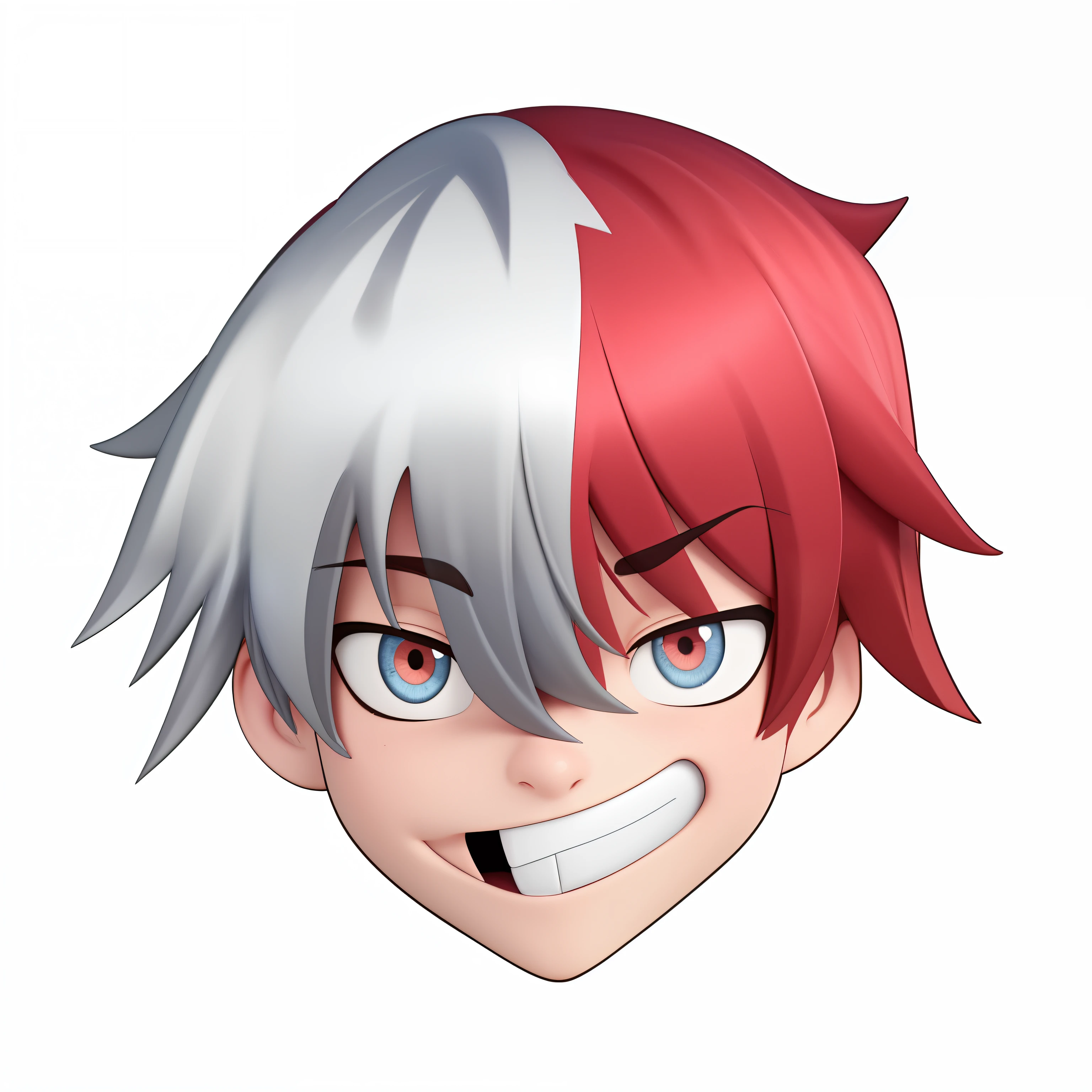 A young18 years old boy, cute face, and blue eyes, 3d cartoon
