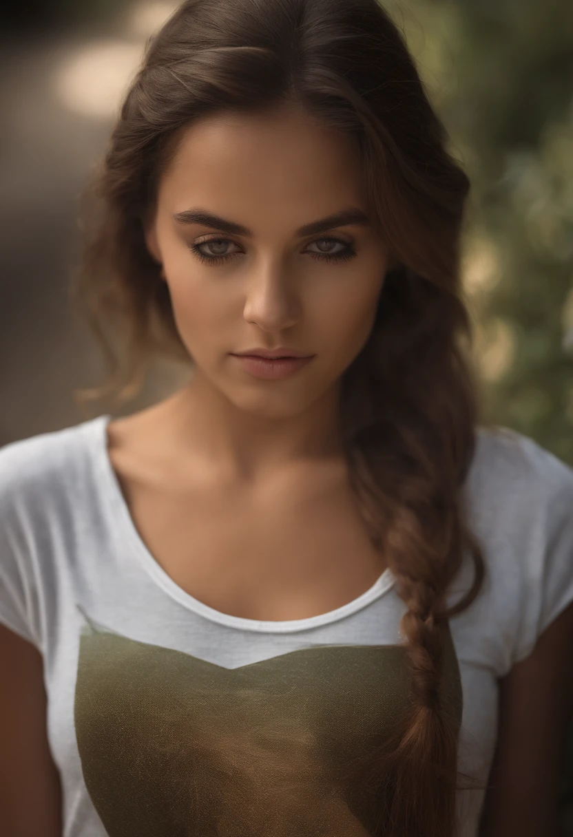 ((European pre-teen)), beautiful girl, light blue eyes, white t-shirt with exposed shoulder, tiny blue pleated skirt, no panties, realistic vagina, close-up from thighs to face, shot from below, very light skin, very long hair , wavy hair, blonde hair, ancient temple, sunrise, photorealistic, indirect lighting, volumetric light, ray tracing, hyper-detailed, best quality, ultra-high resolution, HDR, 8k