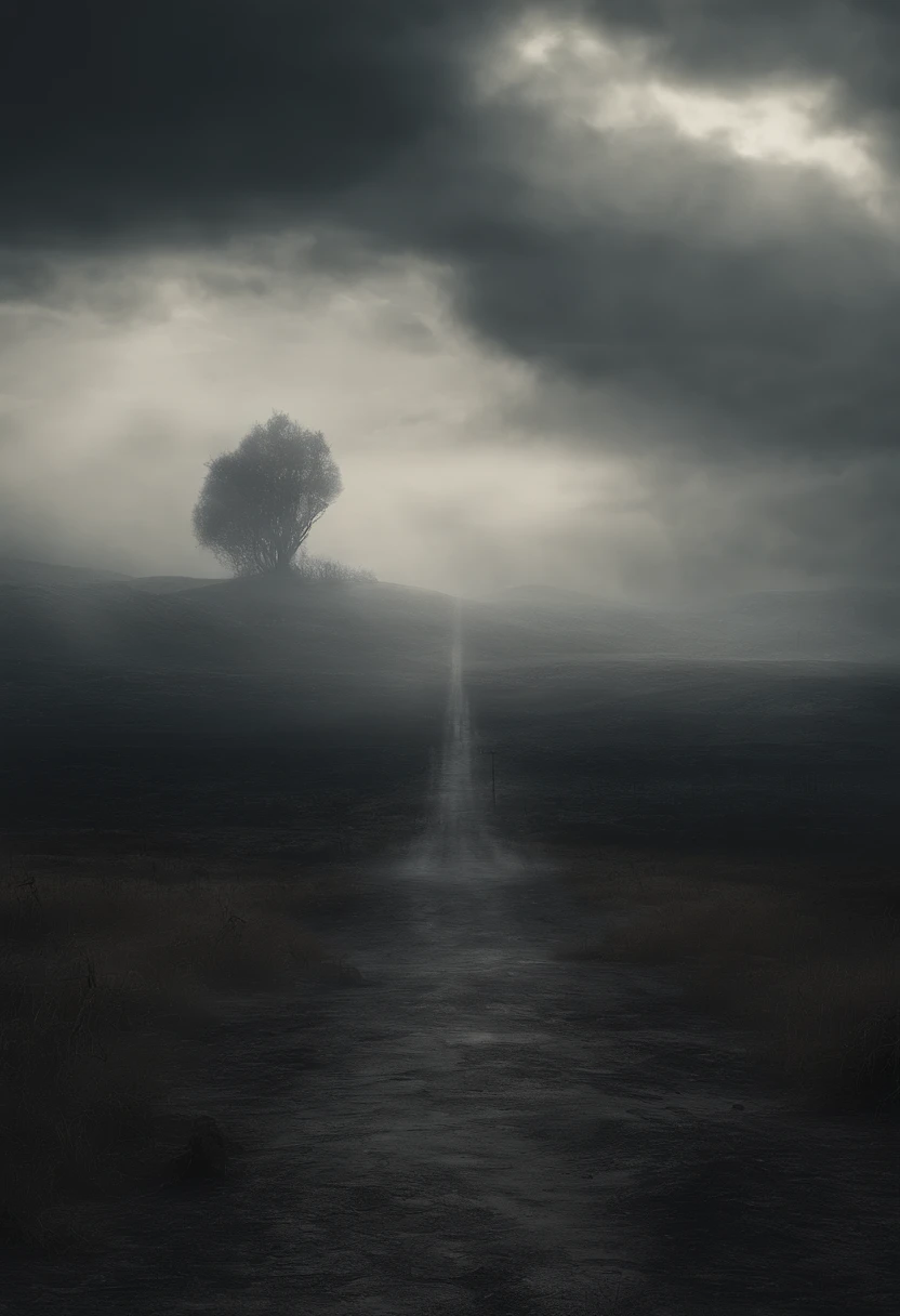 Gigantic creature walking across a plain in the distance, nevoeiro, neblina, nuvens escuras, sombrio ,supense, monstro, Sobrenatural, octan render, Motor irreal, fotorrealista, hiper realismo, altamente detalhado, alta qualidade, intrinsecamente detalhado,Volumetric lighting, personagem completo, 4k, ,disco Rigido ,Full HD, 8k, RTX, high resolution, sombras detalhadas, incrivelmente detalhado, perfeito, Dramatic scale