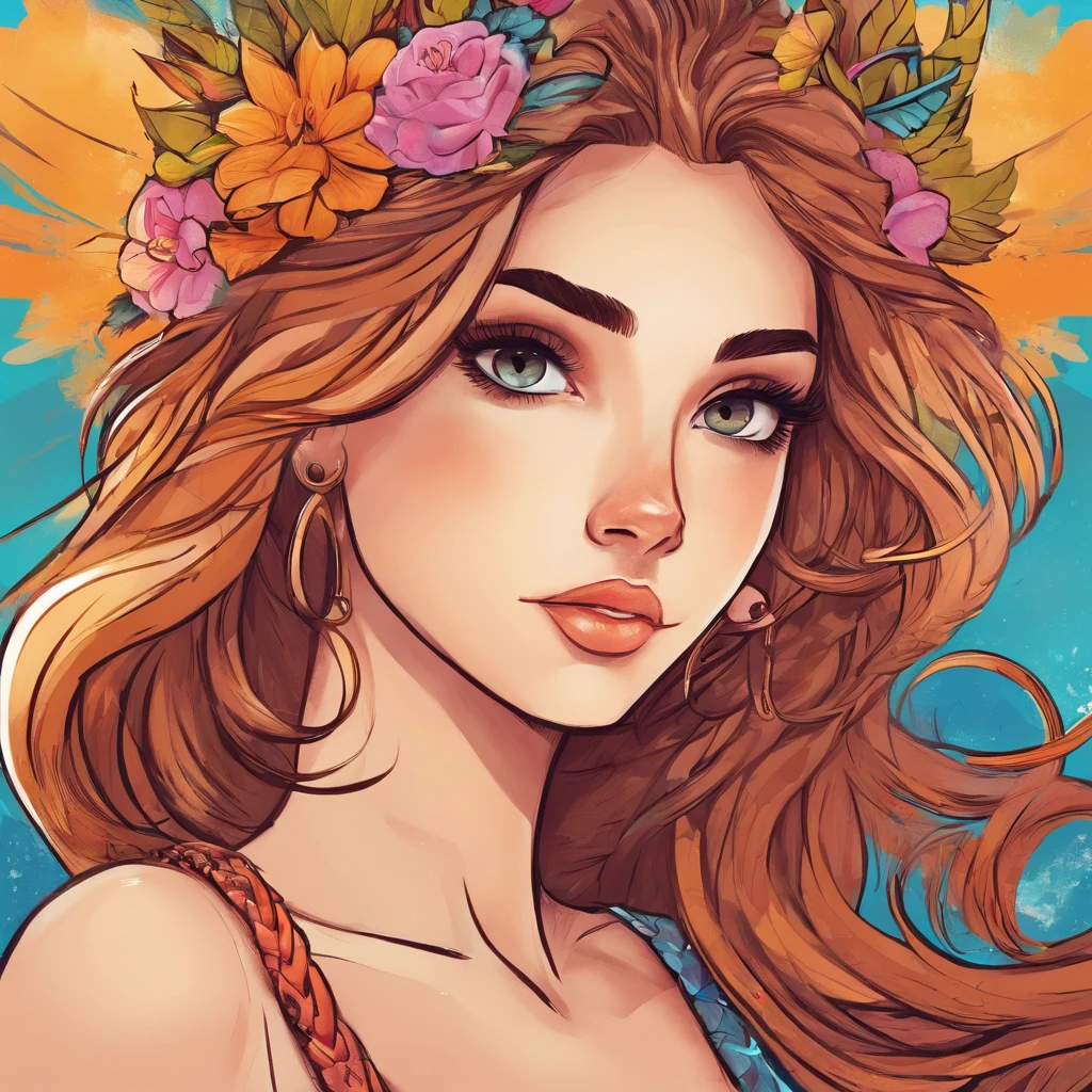 um close up de uma jovem com longos cabelos loiros e uma borboleta no cabelo, painting digital adorable, arte digital detalhada bonito, arte digital bonito, longos cabelos loiros e olhos grandes, longos cabelos loiros e olhos grandes, pintura realista da menina bonito, Loira - Princesa Cabelos, menina loira bonita, cabelos loiros e olhos grandes, lindo arte digital, bela arte digital