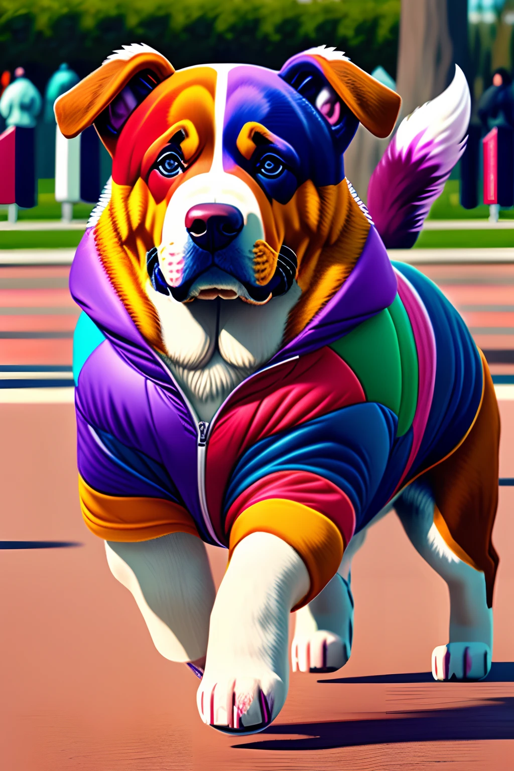 Large dogs、The coat is colorful in 7 colors、Refreshing running figure