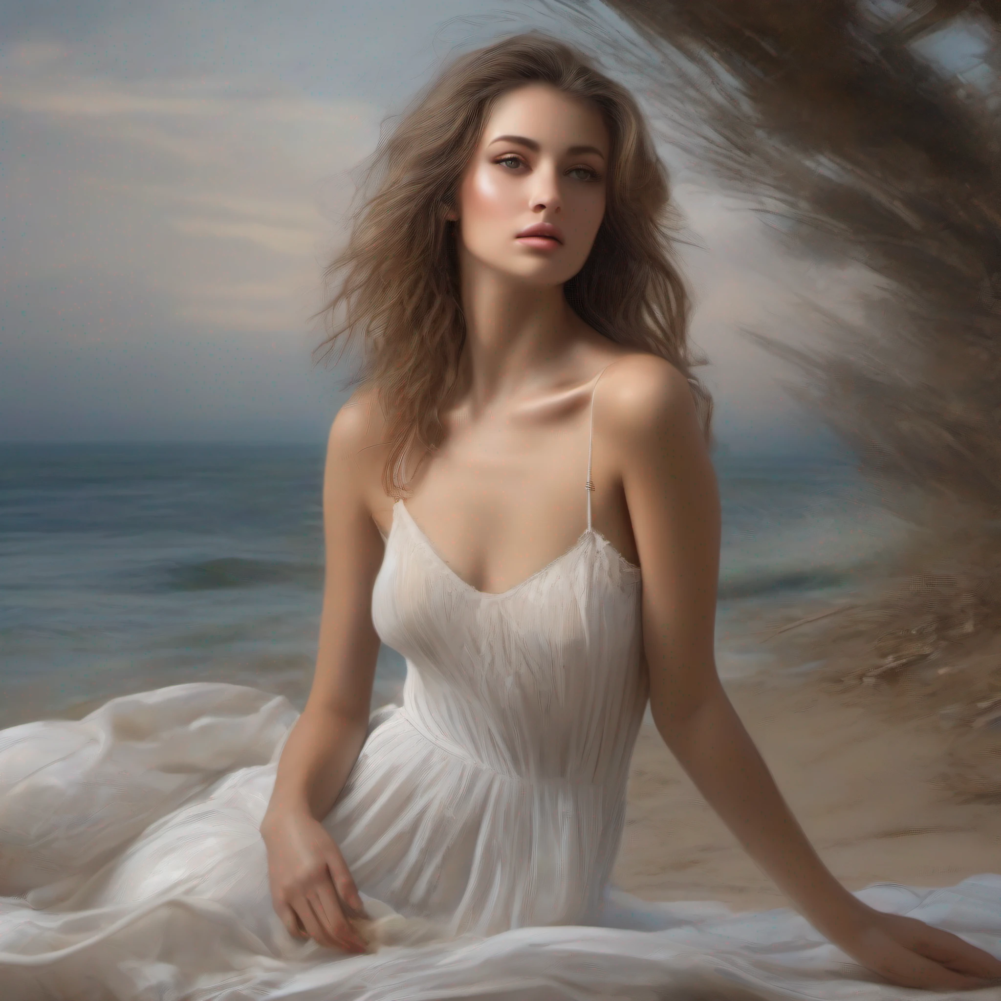 Victoria Mundial, amazing style, natural skin perfect body)). Full body. rear and front positions, nice poses.in the beach. ultra-detailed professional photo highly detailed and intricate Quantum Levitation Canvas: A canvas where quantum levitation is employed to allow paint and materials to float, enabling a new form of 3D painting Realism art style smooth lines graphics HD 8k resolution. beautiful detailed eyes,beautiful detailed lips,extremely detailed eyes and face,longeyelashes,soft and smooth skin,glowing ,human figure,beautiful detailed eyes,beautiful detailed lips, detailed face, realistic skin texture, perfect body proportion, graceful pose, soft and smooth skin, elegant movement, delicate features, gentle expression, natural and flowing hair, warm lighting, artistic composition, fine brushstrokes, oil painting, high resolution, exquisite details, vibrant colors, sensual atmosphere, tasteful nudity, classical art, timeless beauty.