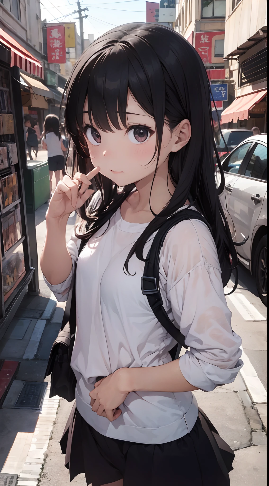 girl with、独奏、、small kitic、Exaggerate innocent gestures、barechested、Blur the background、The best angle to make the most of cuteness