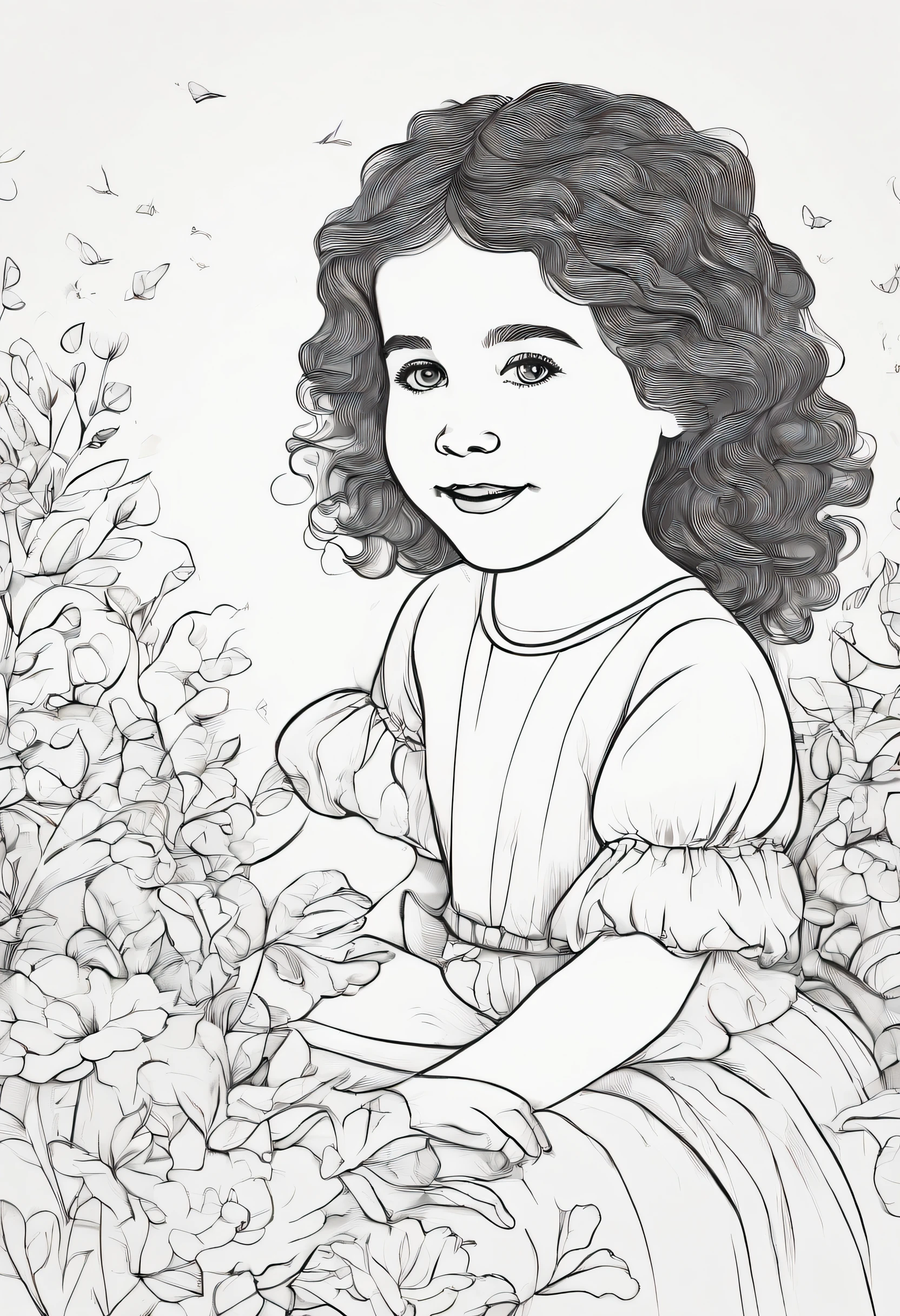 (high quality,4k,8k,highres,masterpiece:1.2),ultra-detailed,realistic,
illustrated,portraits,children's book,cute,white background,curly black hair,fair skin,girl with multiple poses and expressions,white ballerina dress,long curly eyelashes,sweet smile,innocent eyes,simple style,adorable young girl,bright colors,soft shadows,delicate brushwork,storybook feel,simple and clean composition,detailed illustrations,vivid and lively character,gentle lighting,playful personality,expressive face,happy and joyful disposition,lovely and charming,artistic monochromatic palette,playful and energetic,whimsical and fun,art style reminiscent of classic children's books.