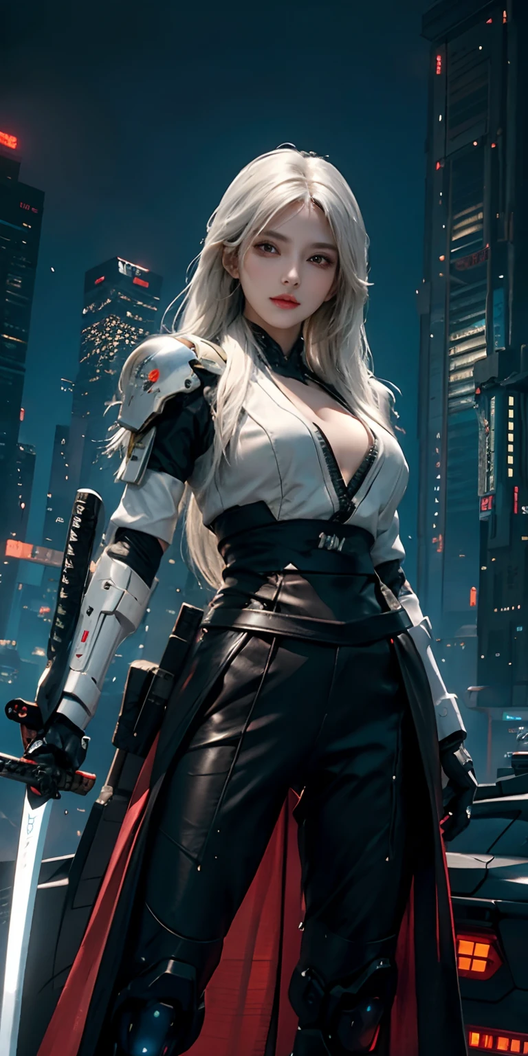 Masterpiece, Best Quality, 4k, Mecha, Starry Sky (Sky), Cape, Hair Ribbon, Super Big, Big Ass, Hood, Long Hair, White Hair, Cyberpunk, Depth of Field (Ultra Realistic), (Blonde Curly), Ponytail, (Super))), ((Plump Body)), (Super Big), (Plump)), (Big Ass)), ((Big Butt)), ((Nipple Exposed))), (Detailed description of hair), (detailed description of the face), (detailed description of the body), (white and translucent skin), incomparable beauty, (extreme beauty), (without underwear))), ((stockings)), (less clothes), (very few clothes), (dark blue lace underwear))), (ruby necklace), (jewelry earrings), ((stockings)), beauty mole, (mature royal), (red lips), ( touching), (seductive seduction smile), (facing the viewer)), ((night)), (breast close-up)), (close-up)), ((lying on the couch)), (hands placed behind the head)), ((without panties)), (spread legs)))), (((sweating))),