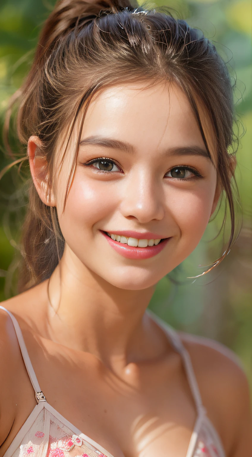 Masterpiece, Best quality, 8k, 18 ans, Photo brute, absurdes, Award-winning portrait, sourire, sourire, seulement, Nuit, neon light, Idol face, pourpre, gardénias, delicate girl, Haut du corps, DSLR, Regarder le spectateur, candid, Sophisticated, jeune, bras minces, professional lighting, grain du film, aberration chromatique, (Detailed eyes and face:1.0), (Bokeh:1.1), in love, small breasts, descending from the sea, France, small chest, flat chest, happy smile, cherry tree, wet, lubed, cherry lips, tennis player, white, skirt, dynamic, happy smile,