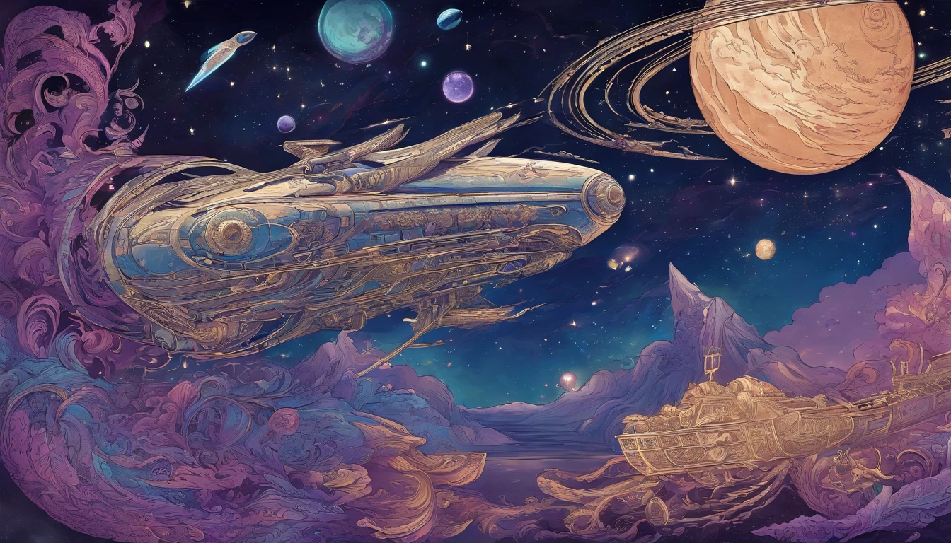 stars, space, nebula, open space, galaxy, blue and purple tones, space opera, greatness, eternity, calm, hyperrealism, spaceships. space battle, explosions, fighter, bombers, lasers, battleships, fire, space fleet, epic battle