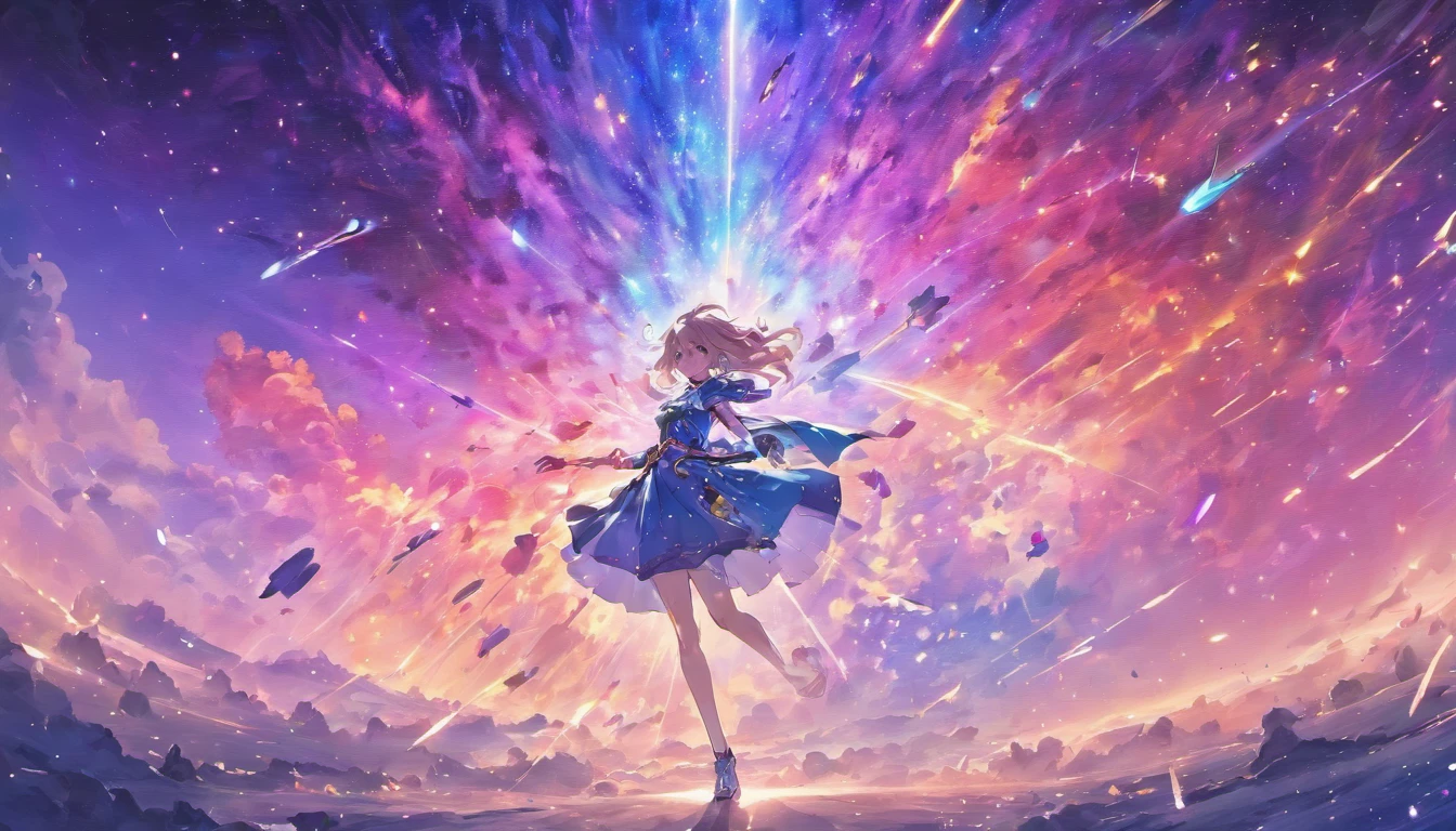 stars, space, nebula, open space, galaxy, blue and purple tones, space opera, greatness, eternity, calm, hyperrealism, spaceships. space battle, explosions, fighter, bombers, lasers, battleships, fire, space fleet, epic battle