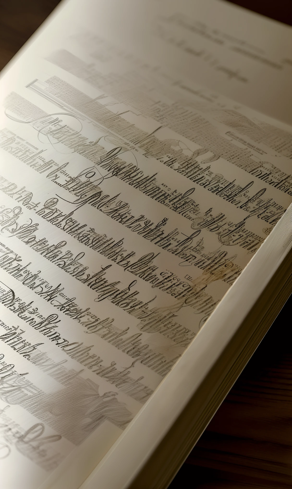 black and white image of letters written with a quill pen.