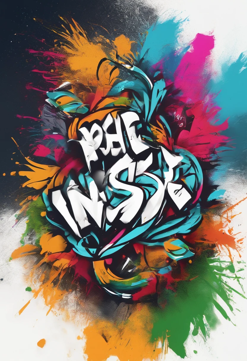 Create a graffiti and pixação style logo, apenas 3 letras, GDM, banner com 3 letras de grafite