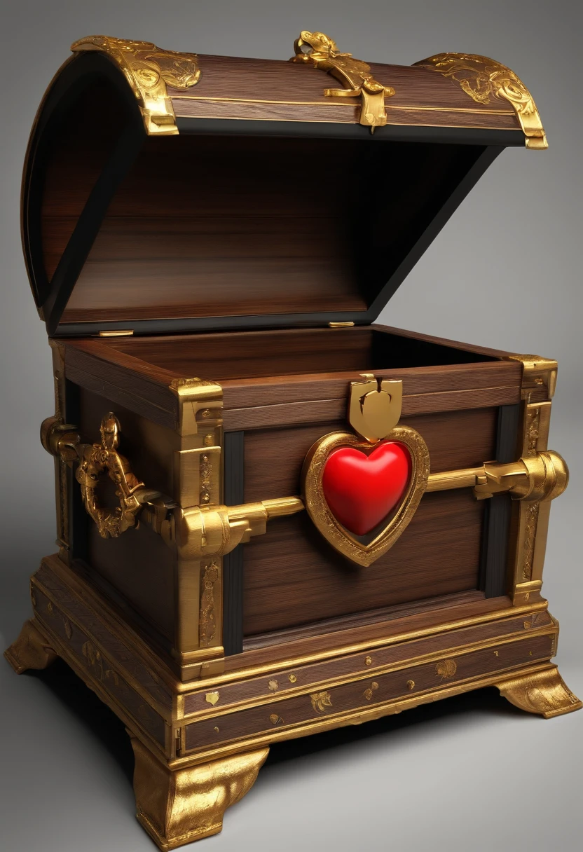 Treasure chest with a heart inside it