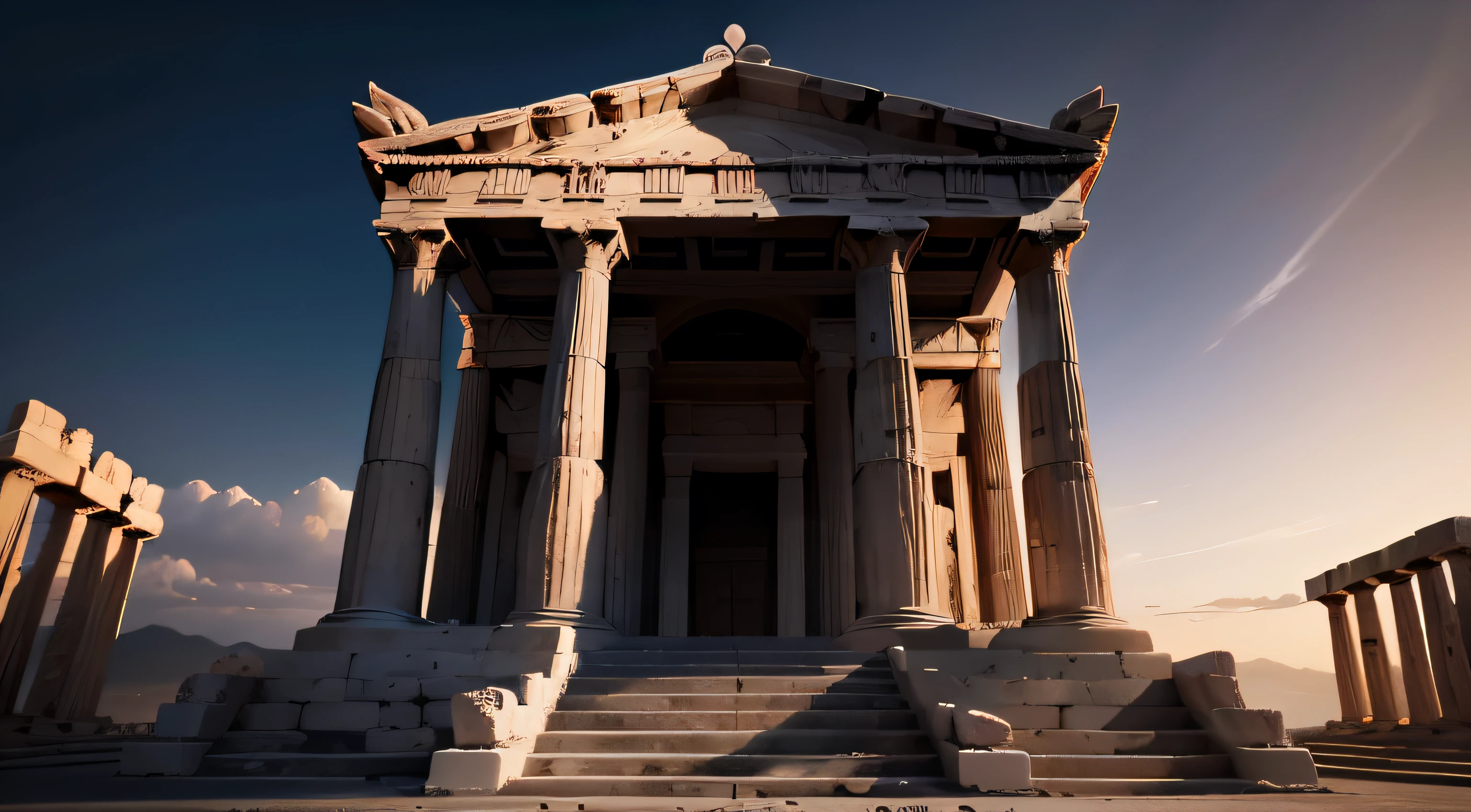greek civilization, cinematic, 8k, dark background