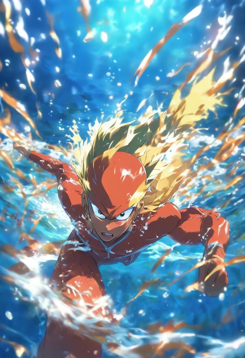 Nishikigoi swimming gracefully 1bolt
