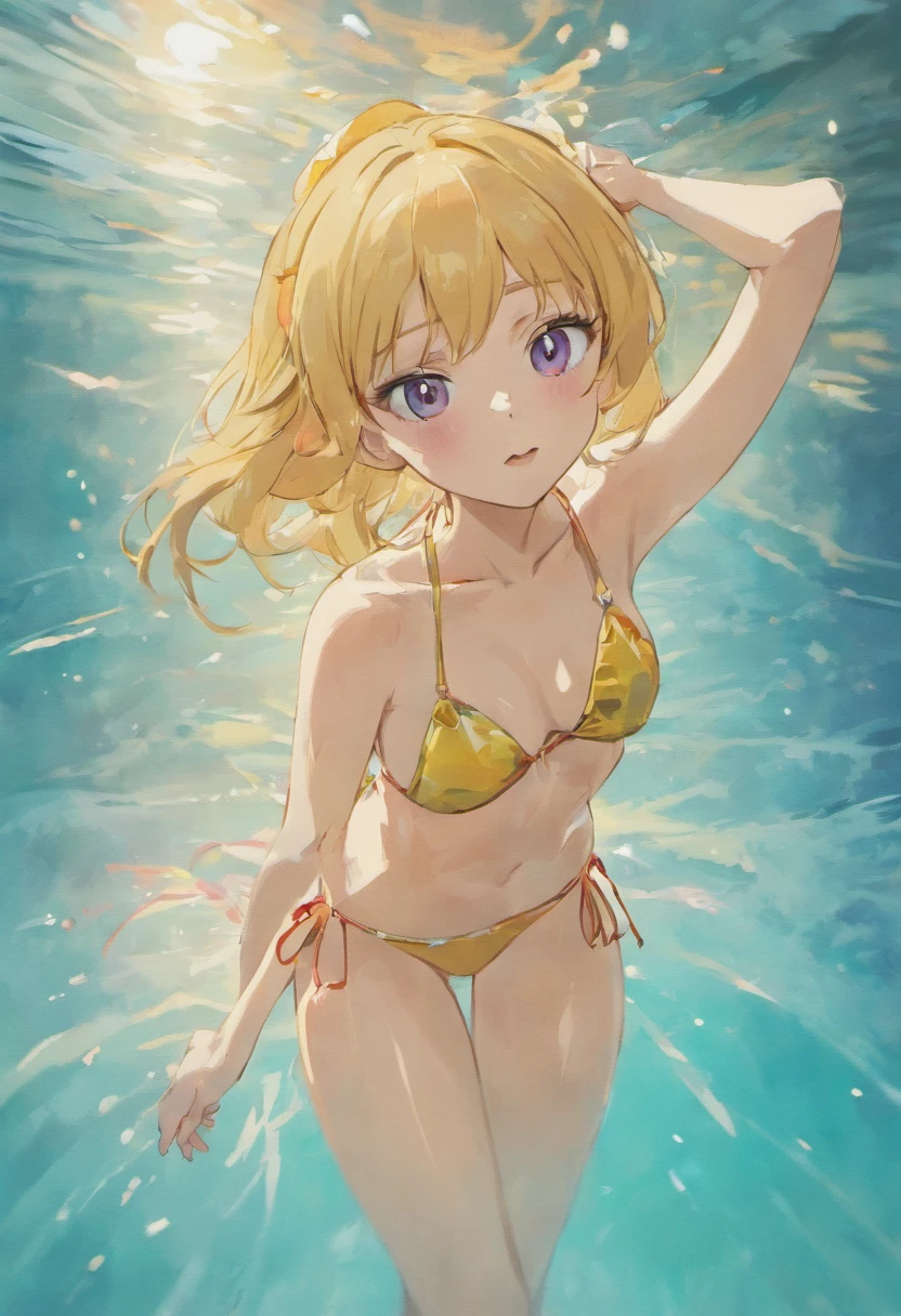 Swim gracefully Beautiful woman in bikini