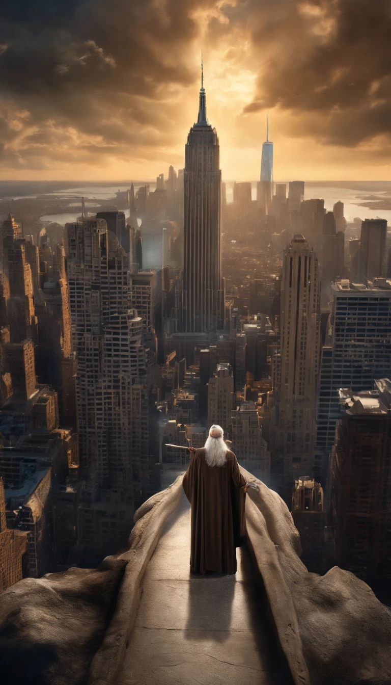 Capture the awe-inspiring moment as
Gandalf, the wise and powerful wizard,
soars through the skies above New York
City on the back of majestic giant eagles.
In this midjourney illustration, you have
the opportunity to depict the
convergence of fantasy and reality,
blending the magical realm of Middle-
earth with the iconic urban landscape of
New York. Let your imagination take
flight as you bring this breathtaking
scene to life.