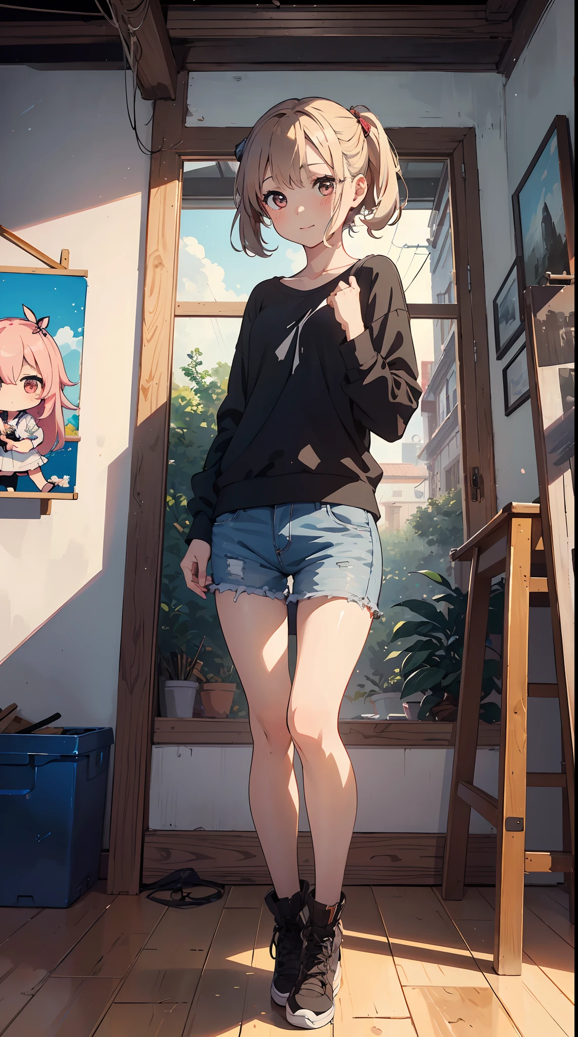 score_9, score_8_up, score_7_up,rating_explicit,
Negative PromptAnime character of a woman in a black long sleeve shirt and blue jeans, Short brown hair, Neck length, green eyes, a digital painting of an, inspired by Tomer Hanukkah, trending on pixiv, serial art, Heavy gesture in close-up style, full body details, wear casual clothes, anime style, hyper detailed anime style, anime style character, stunning detailed art style, realistic style, чистый детализированный anime style, современный anime style, Brown hair