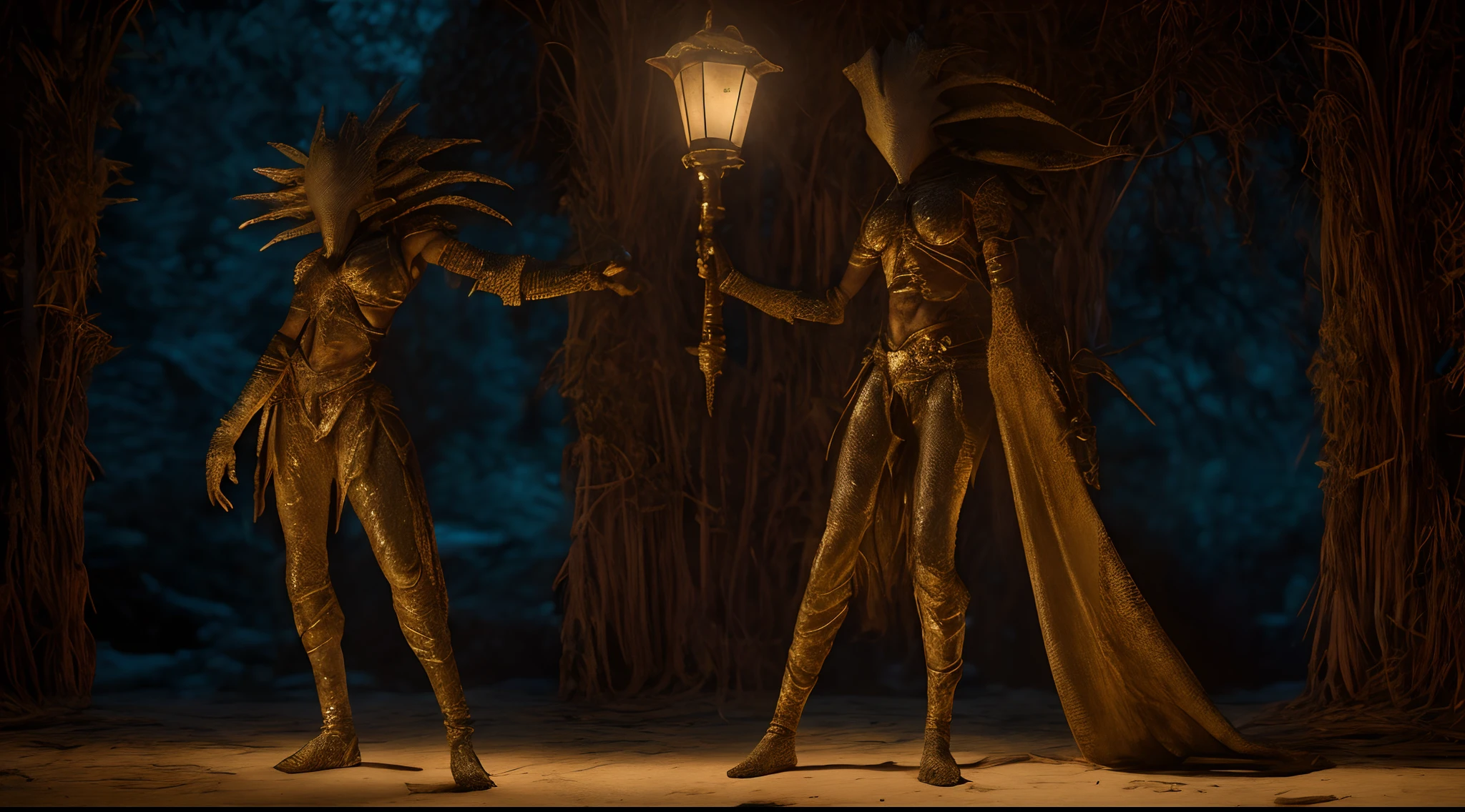 guerreira africana, no estilo marvel, Dragonborn dourado, luzes brilhantes na armadura, Fantasy Style 8k Octane Rendering, armadura pesada de ouro. Dramatic, Trending in ArtStation 4K, luz saindo da armadura, (octan render) estilo fantasia, Senhor de Cinder, beautiful and cinematic lighting, 8K cinematic lighting