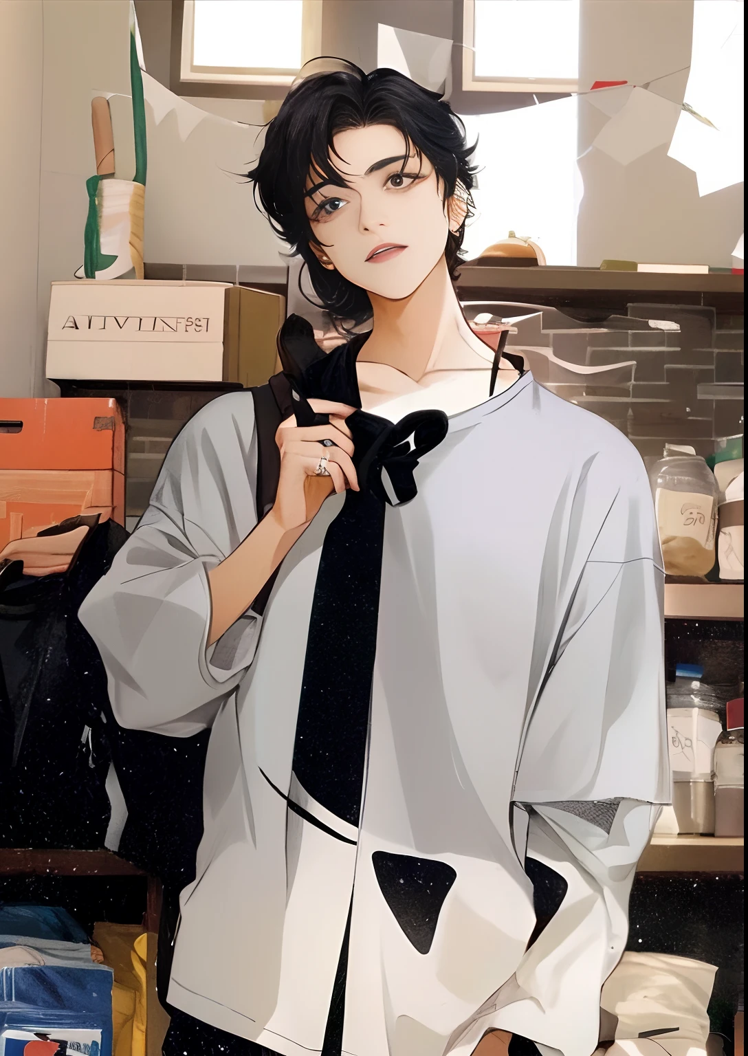 Na jaemin NCT with casual tshirt, hair black
