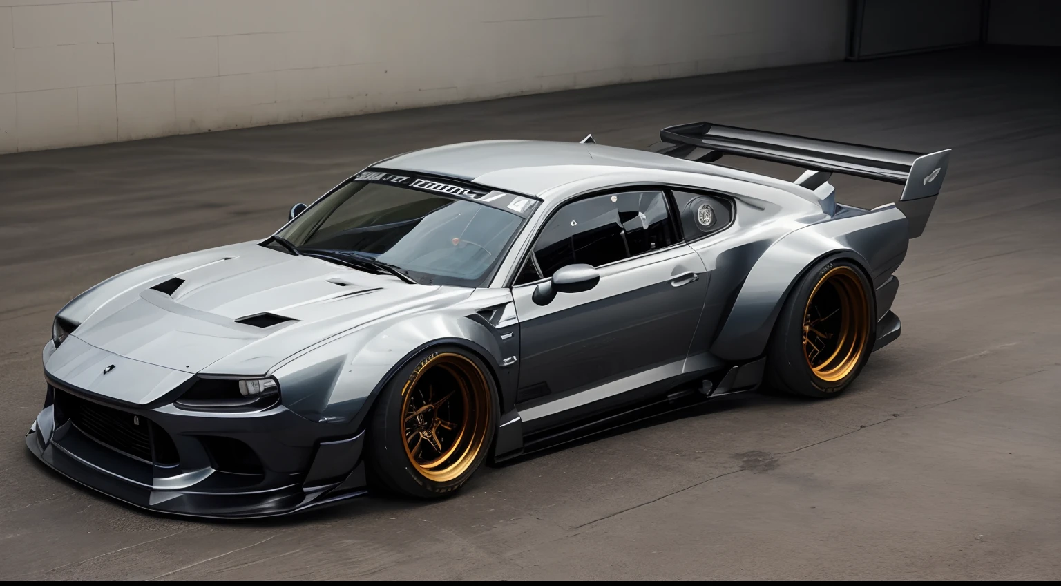 (LB-WORKS Full Complete: Liberty Walk)、(86 GT)、(Flashy design)、Live-action、in detail、Deep Rim、Wide tires、car park、